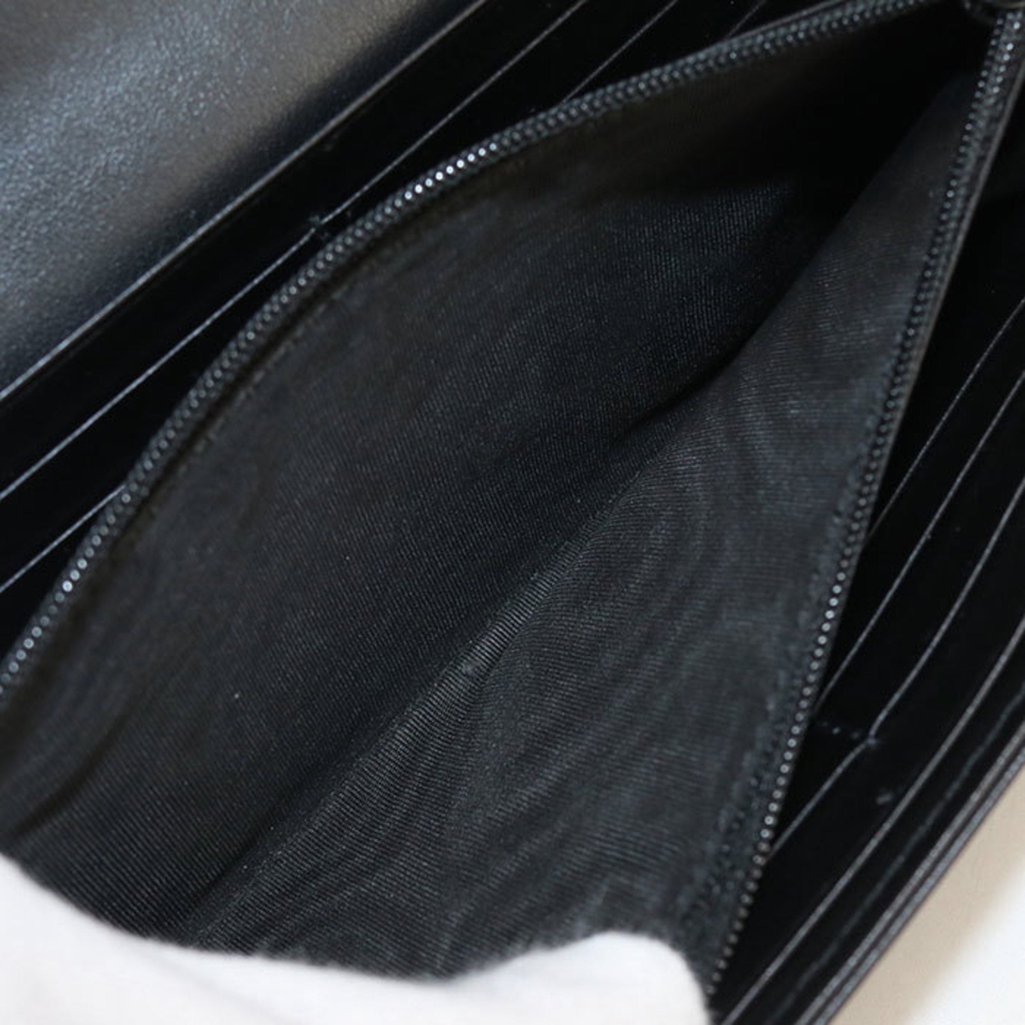 Gucci Black Leather Long Wallet (Bi-Fold) (Pre-Owned)