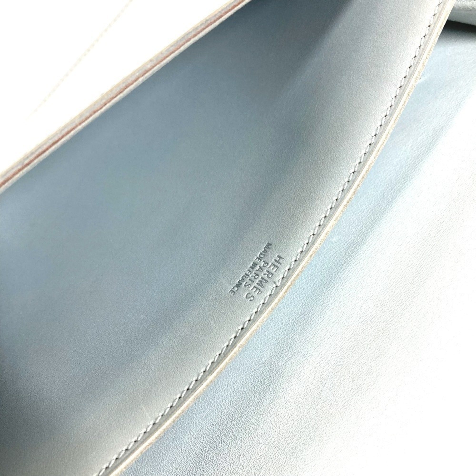 Hermes Light Blue Leather Shoulder Bag (Pre-Owned)