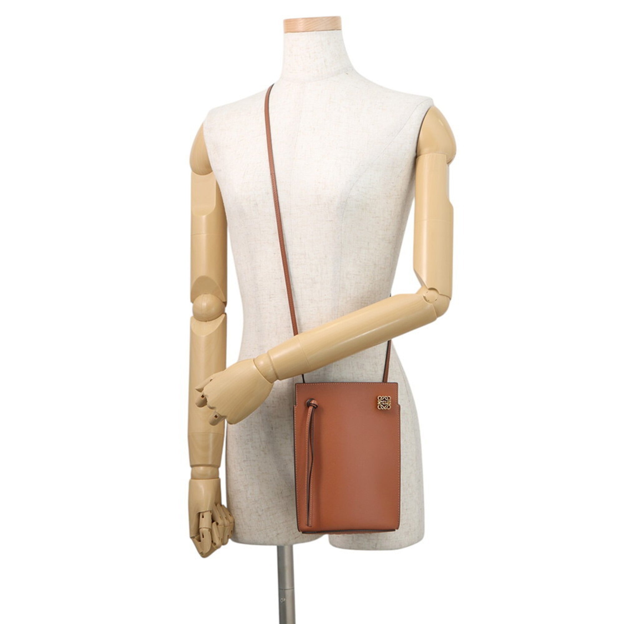 Loewe Brown Leather Handbag Pochette Shoulder Bag (Pre-Owned)