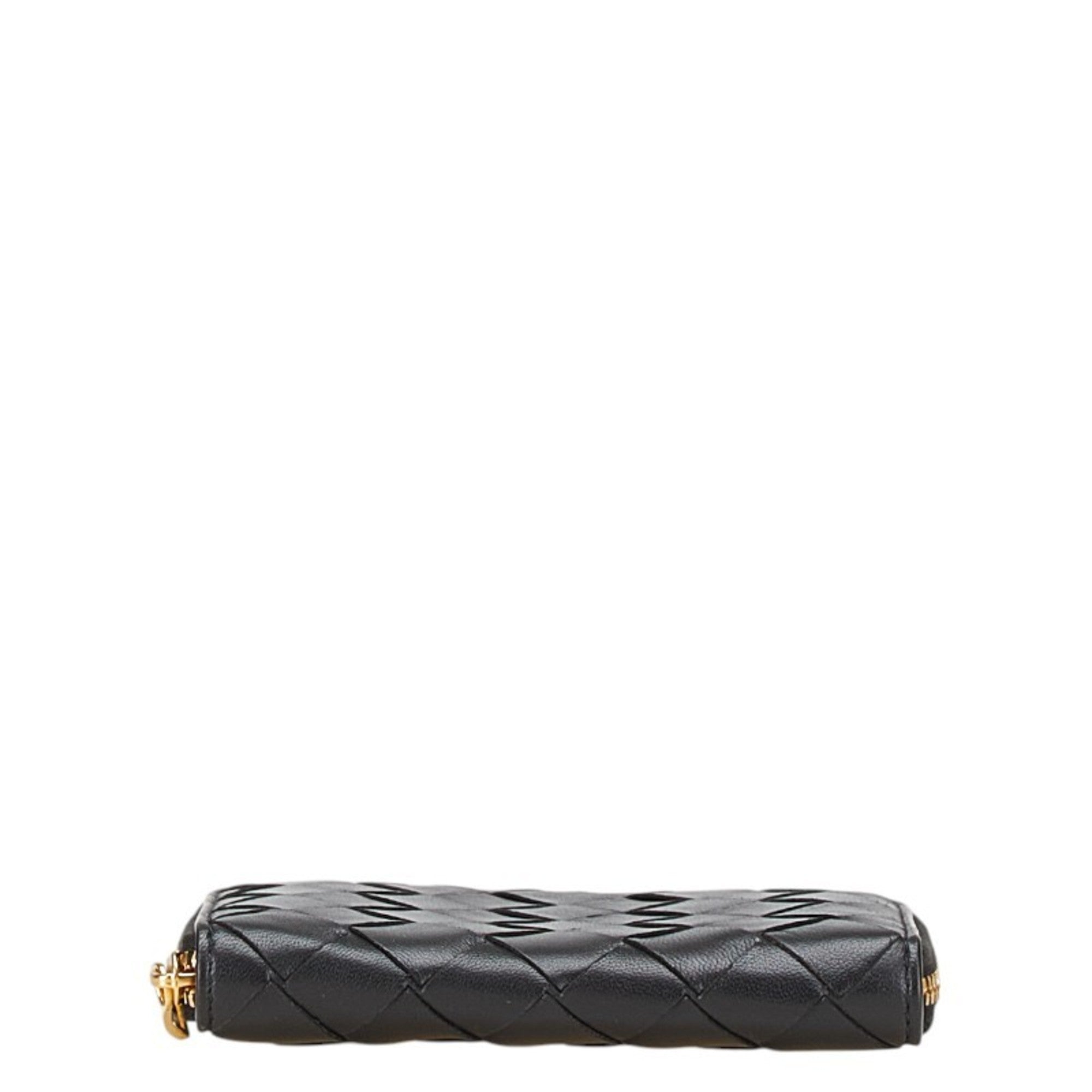 Bottega Veneta Black Leather Wallet (Bi-Fold) (Pre-Owned)