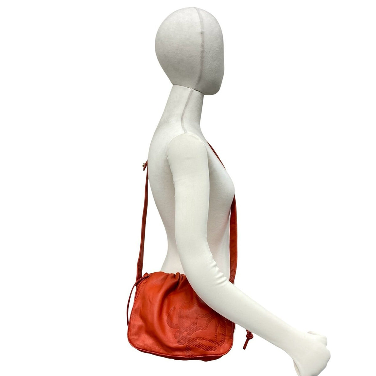 Loewe Orange Leather Crossbody Bag Shoulder Bag (Pre-Owned)