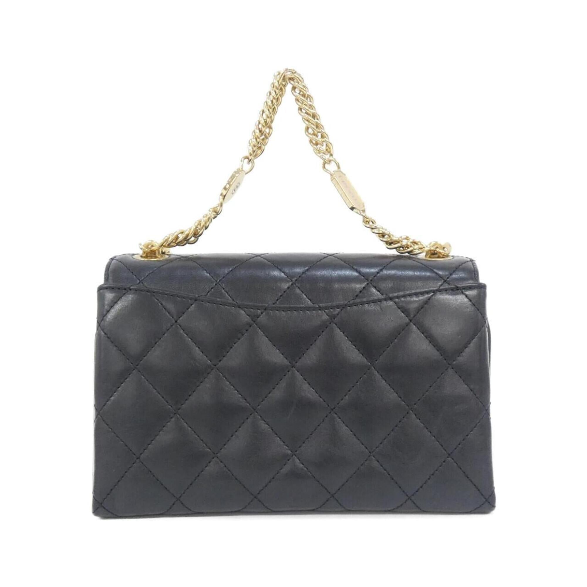 Chanel Black Leather Handbag (Pre-Owned)