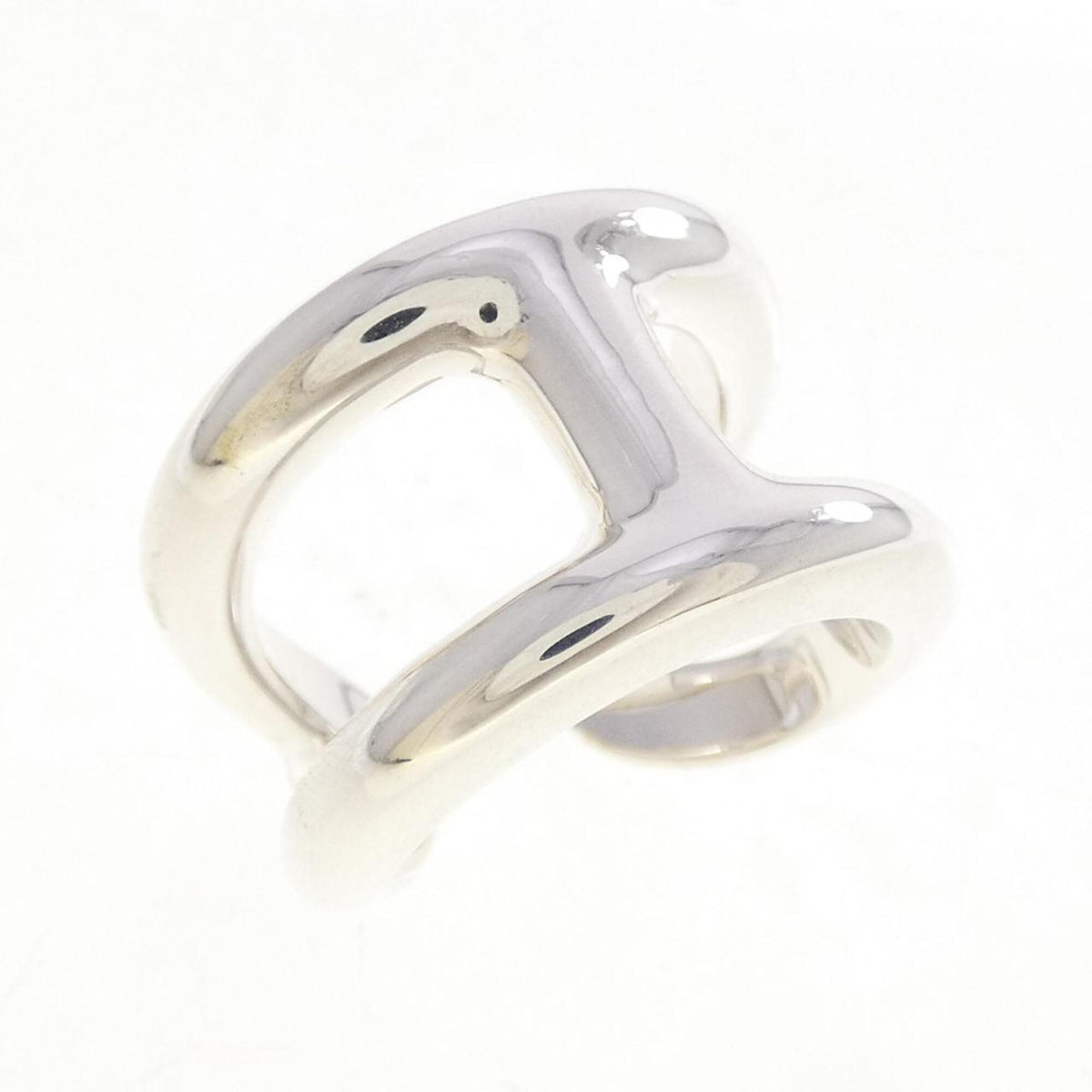 Hermes Silver 925 Band Ring (Pre-Owned)
