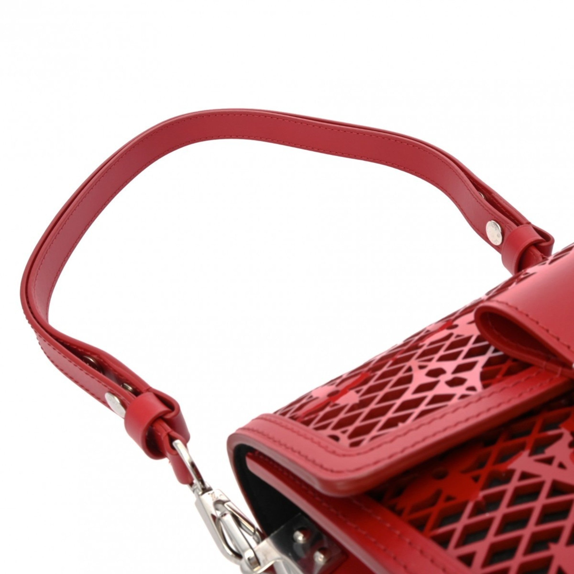 Louis Vuitton Red Color Leather Shoulder Bag (Pre-Owned)