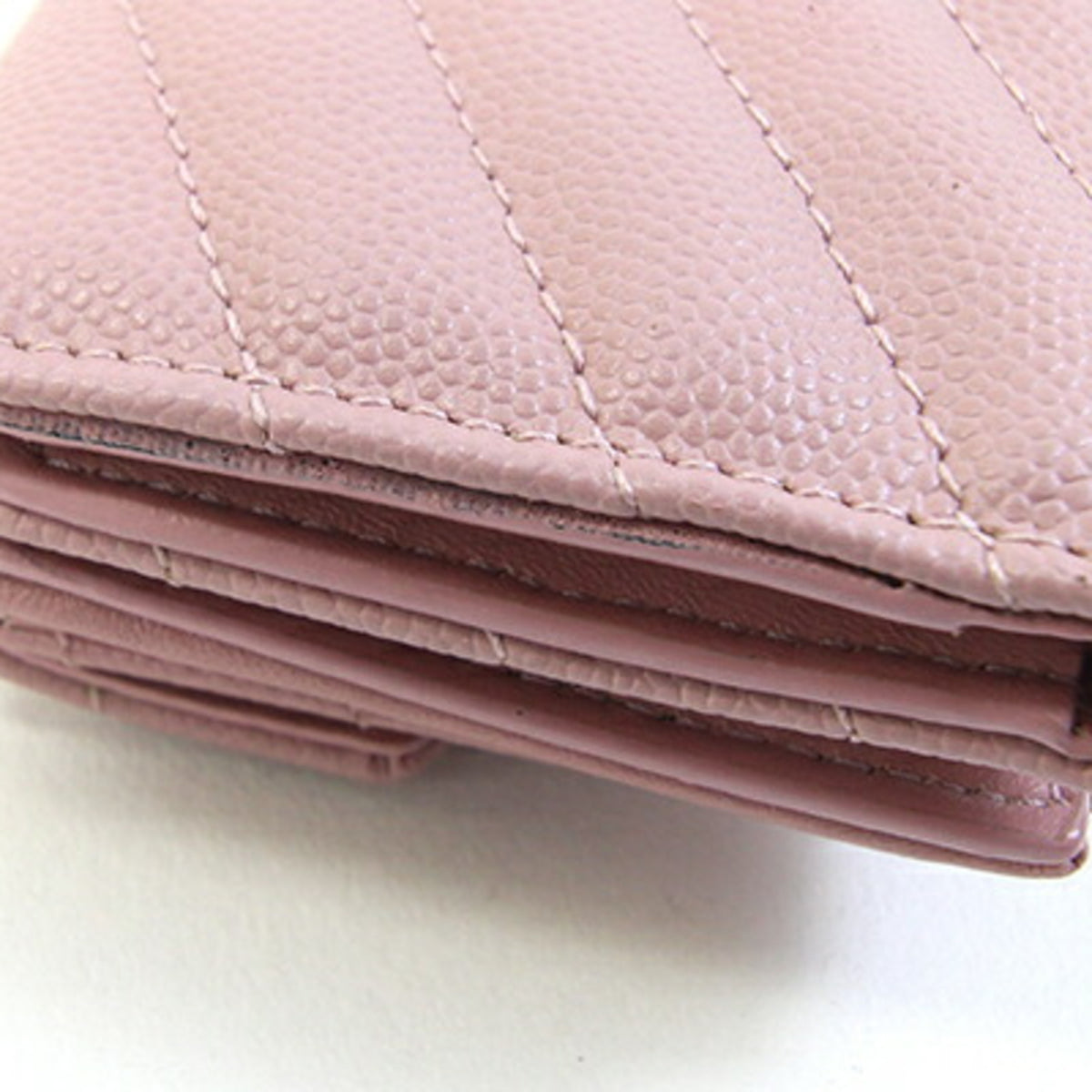 Saint Laurent Black Pink Leather Wallet (Tri-Fold) (Pre-Owned)