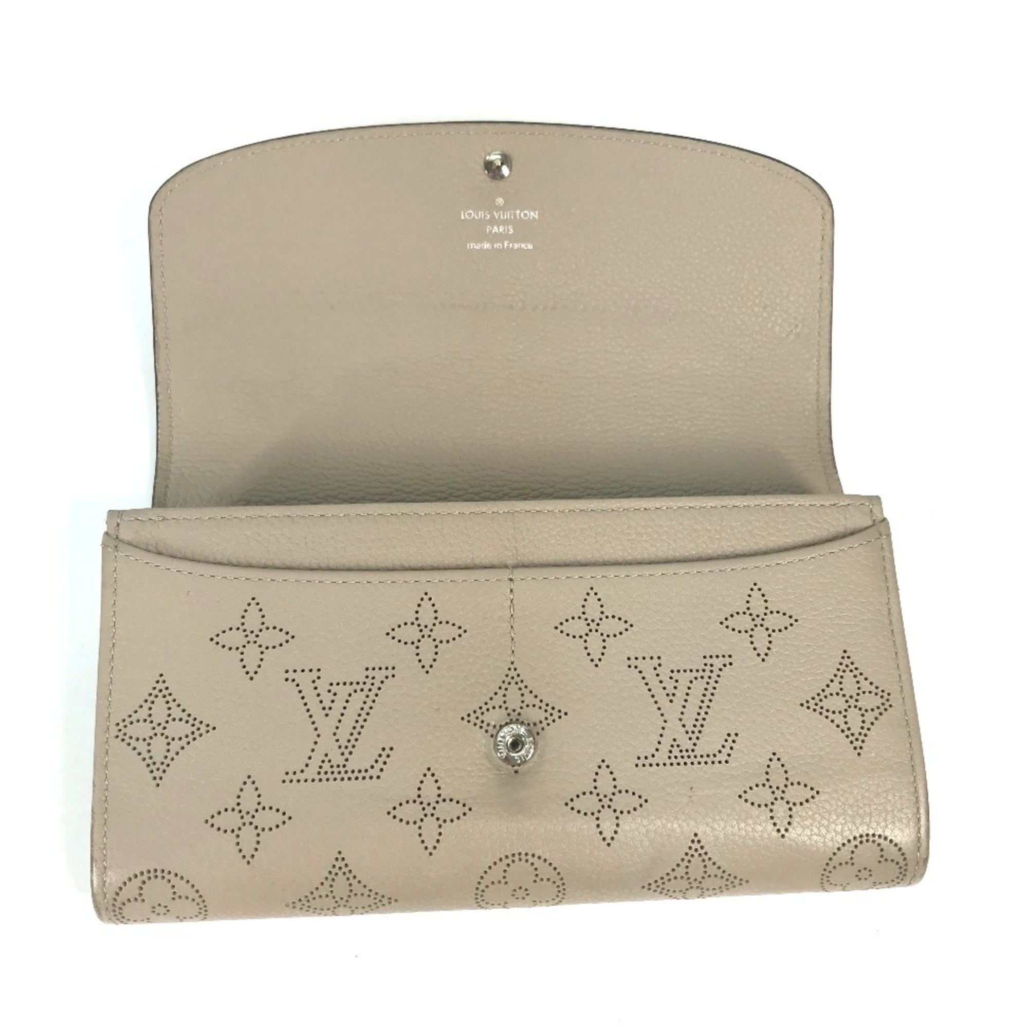 Louis Vuitton Beige Galle Iris Leather Long Wallet (Bi-Fold) (Pre-Owned)