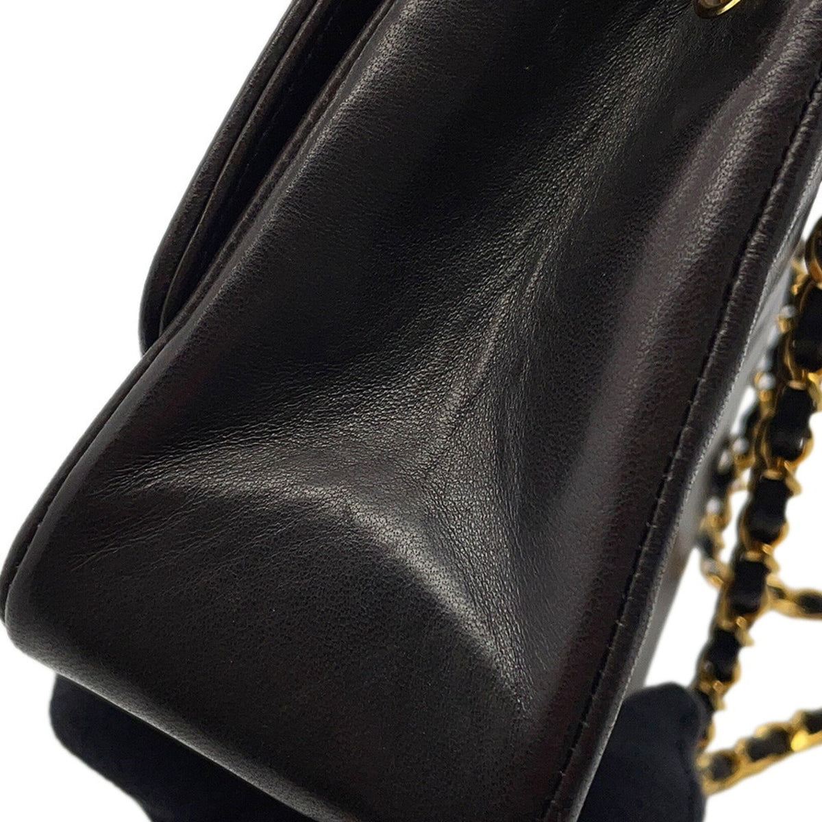 Chanel Matelasse Dark Brown Leather Handbag Shoulder Bag (Pre-Owned)