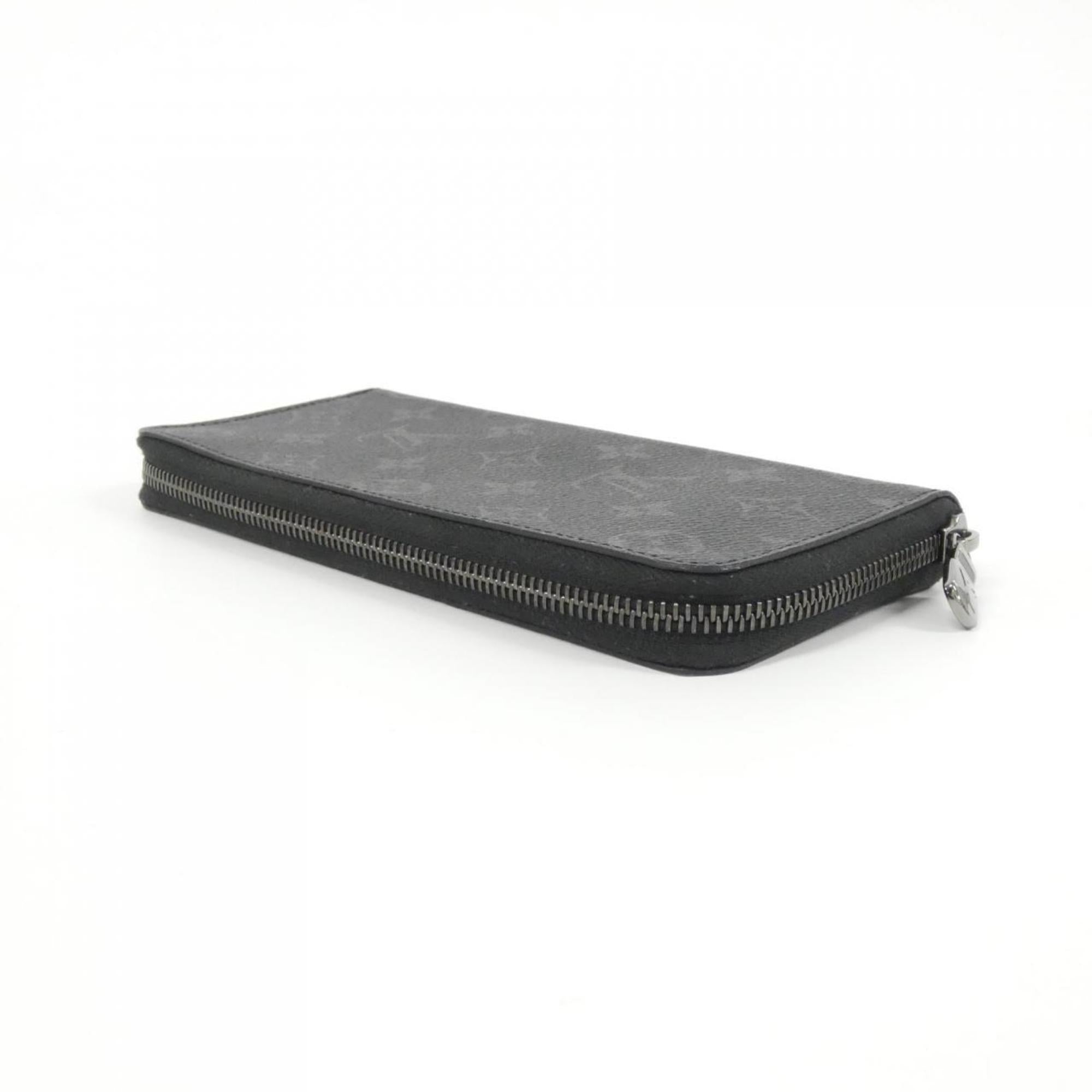 Louis Vuitton Black Coated Canvas Long Wallet (Bi-Fold) (Pre-Owned)