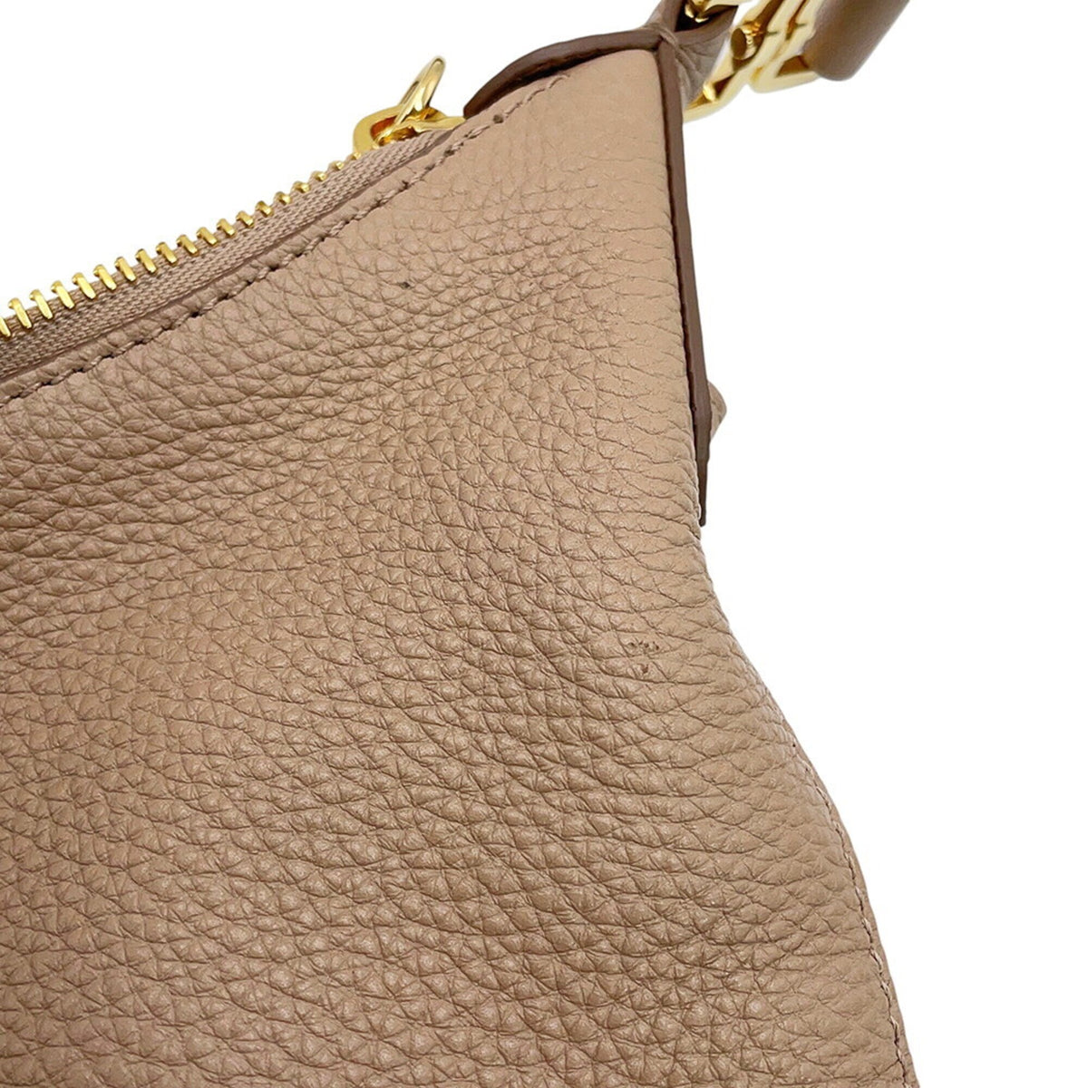 Prada Beige Leather Handbag Shoulder Bag (Pre-Owned)