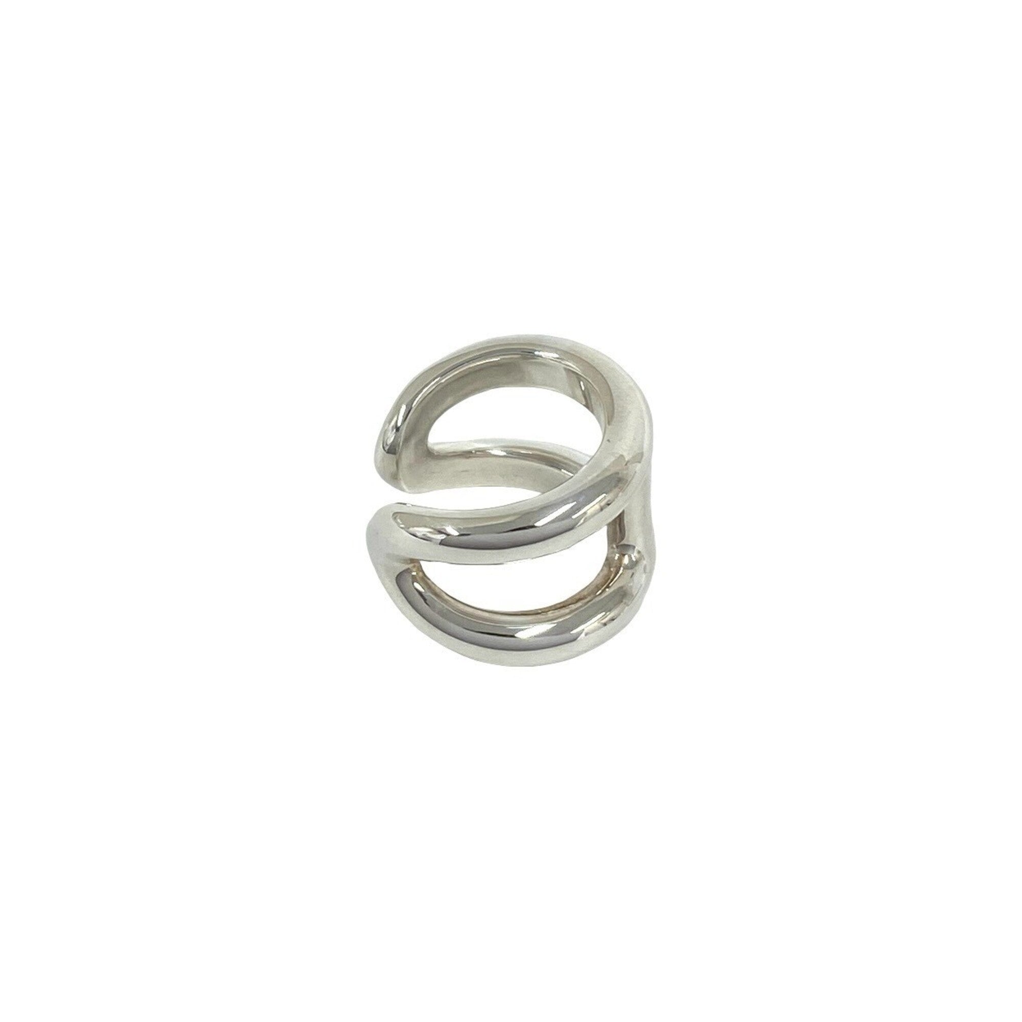 Hermes Silver Silver 925 Band Ring (Pre-Owned)