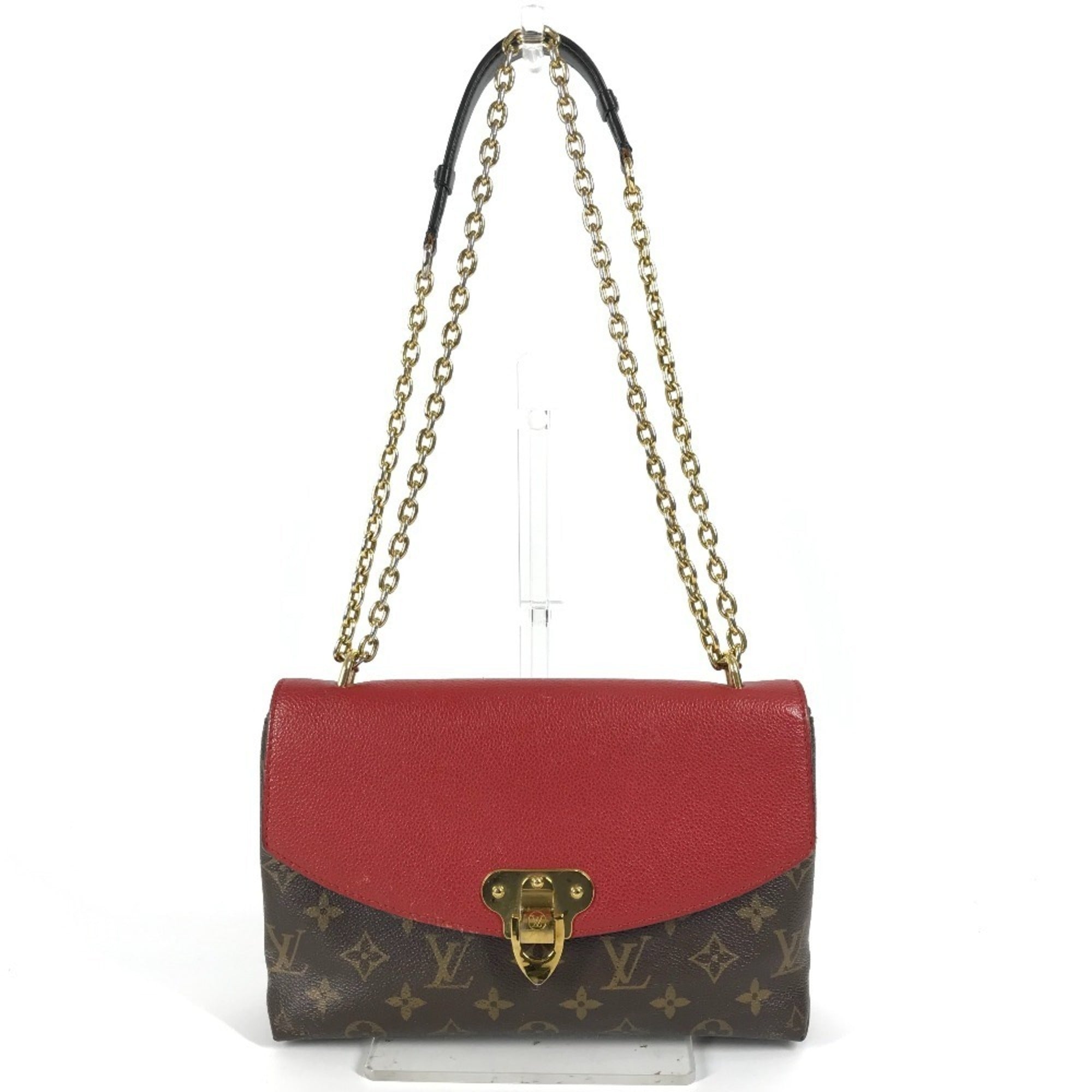 Louis Vuitton Brown Red Color Monogram Pochette Shoulder Bag (Pre-Owned)