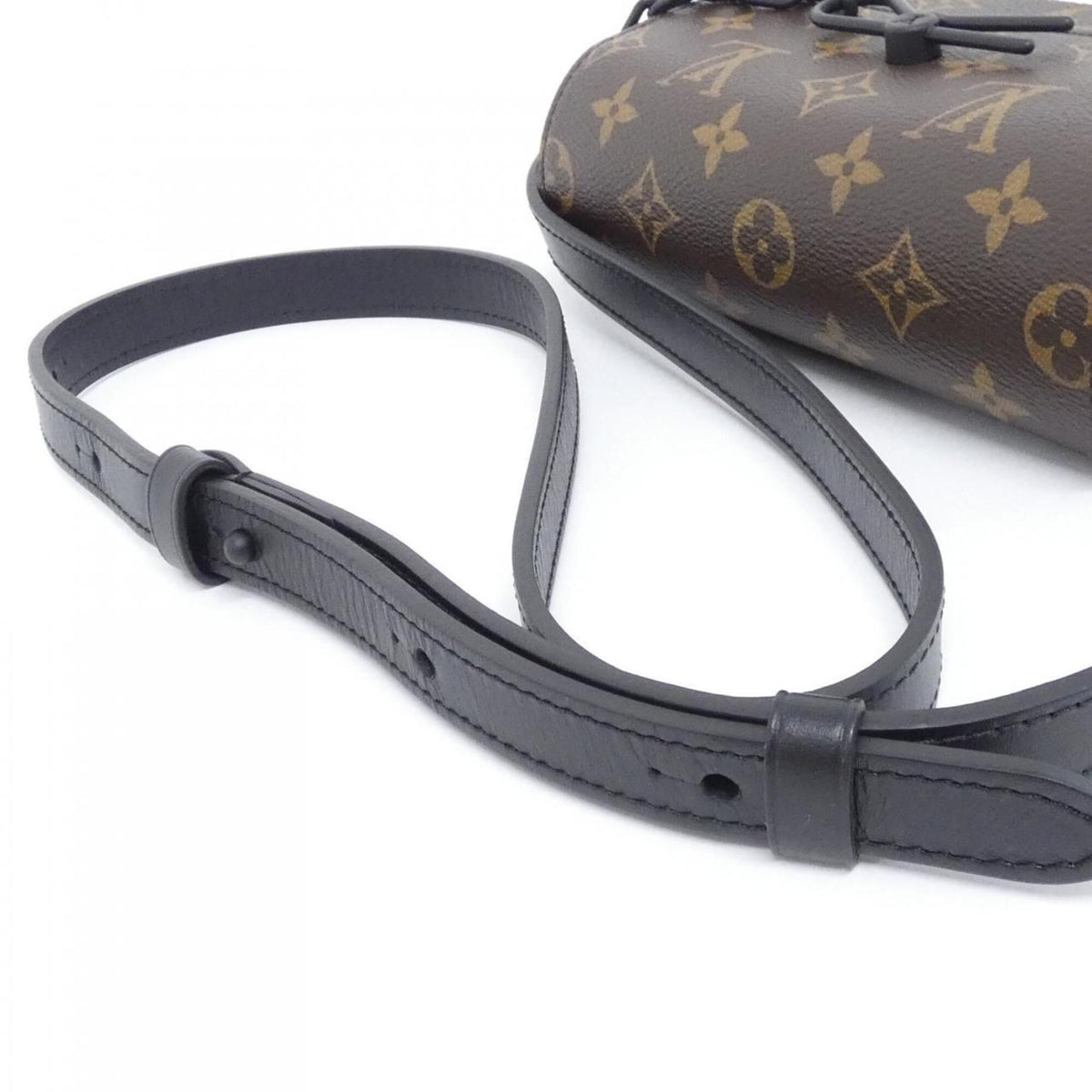 Louis Vuitton Black Marron Coated Canvas Shoulder Bag (Pre-Owned)