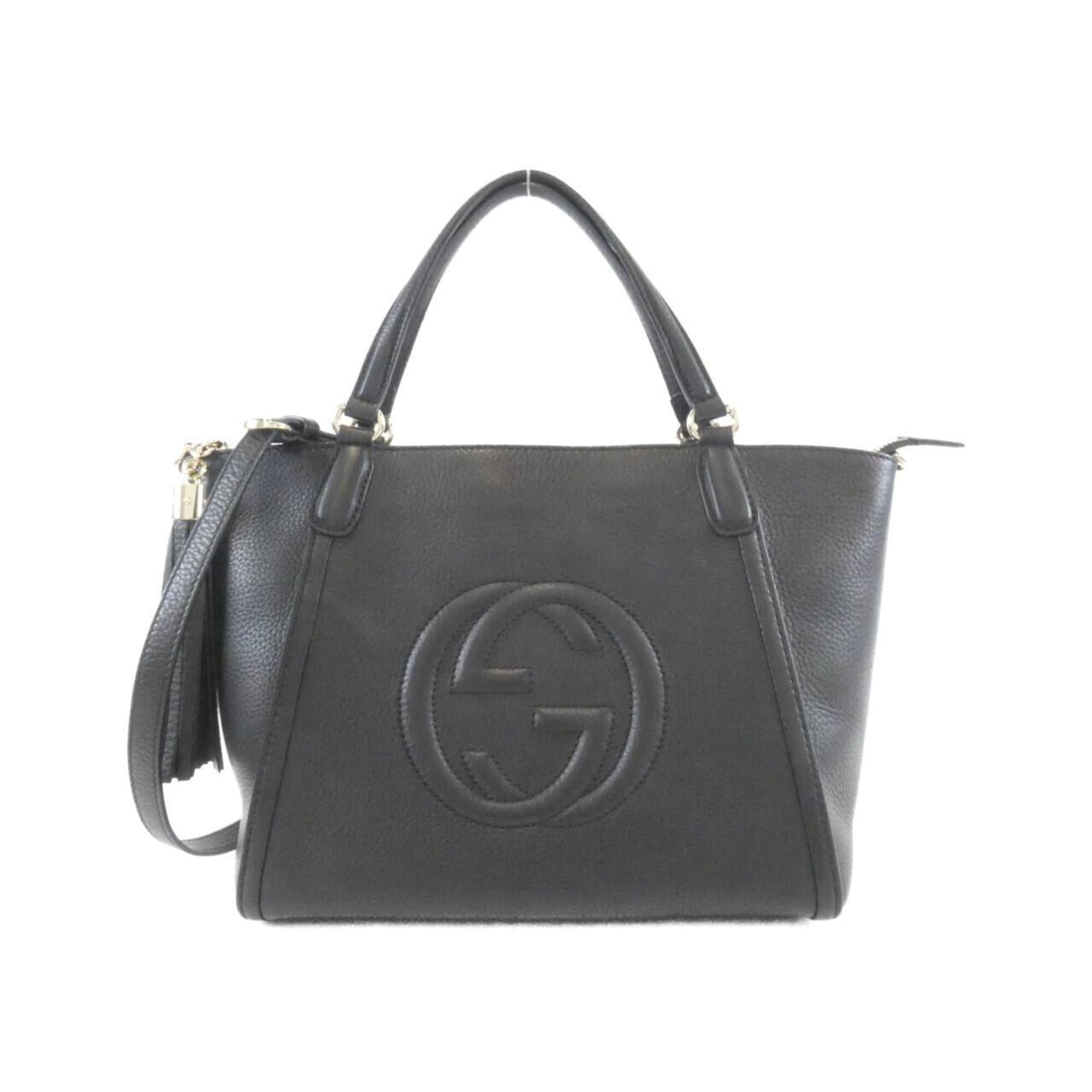 Gucci Soho Black Leather Handbag (Pre-Owned)