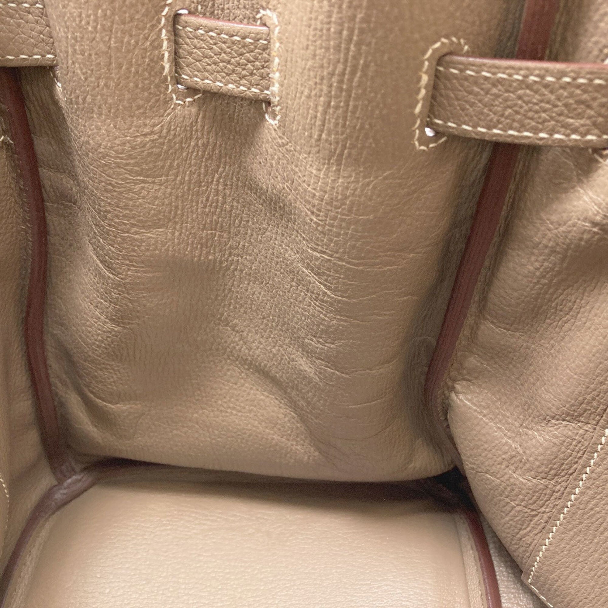 Hermes Birkin Etoupe Gray Togo Leather Handbag (Pre-Owned)