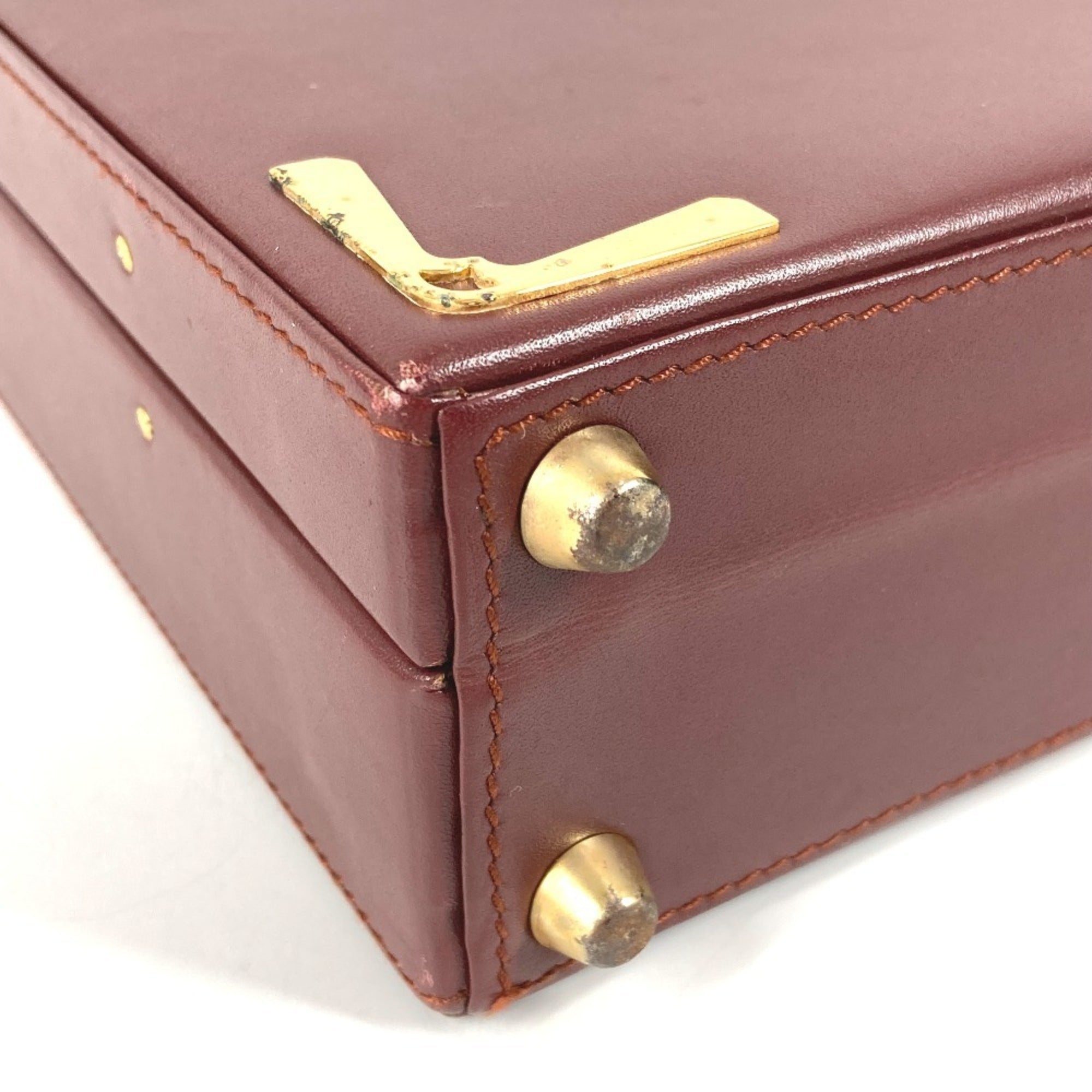 Cartier Must Wine Red Leather Attaché Case (Pre-Owned)