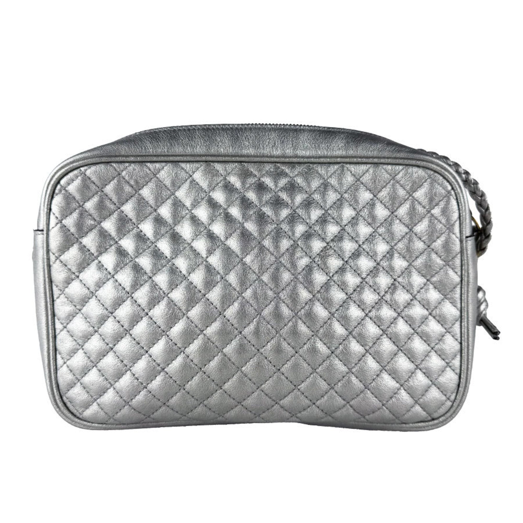 Gucci Silver Leather Shoulder Bag (Pre-Owned)