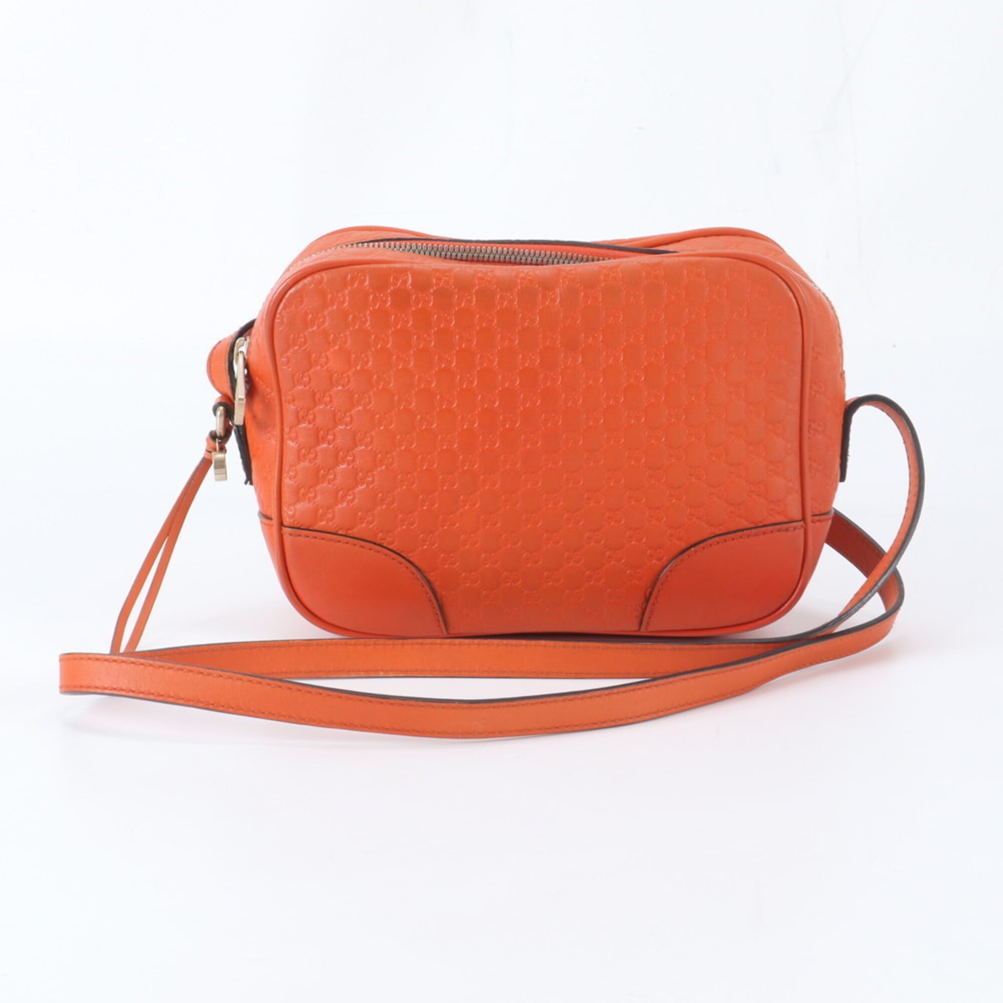Gucci Guccissima Orange Leather Shoulder Bag (Pre-Owned)