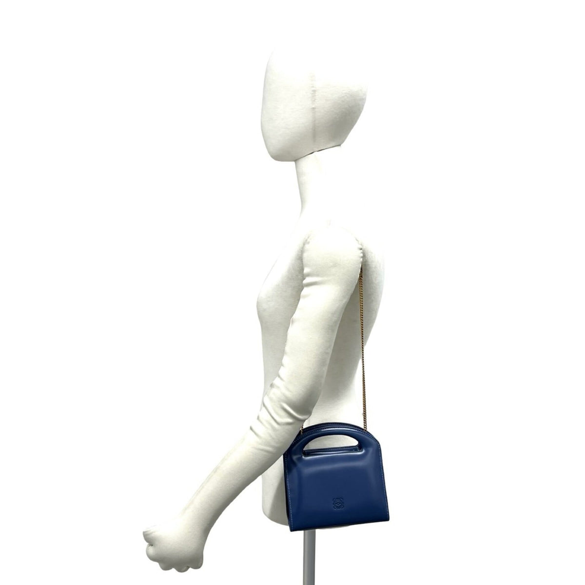 Loewe Blue Leather Handbag Shoulder Bag (Pre-Owned)