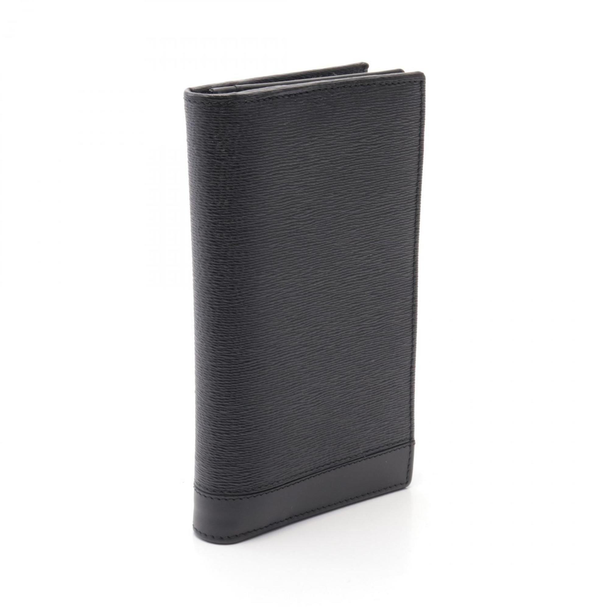 Bvlgari Black Leather Long Wallet (Bi-Fold) (Pre-Owned)