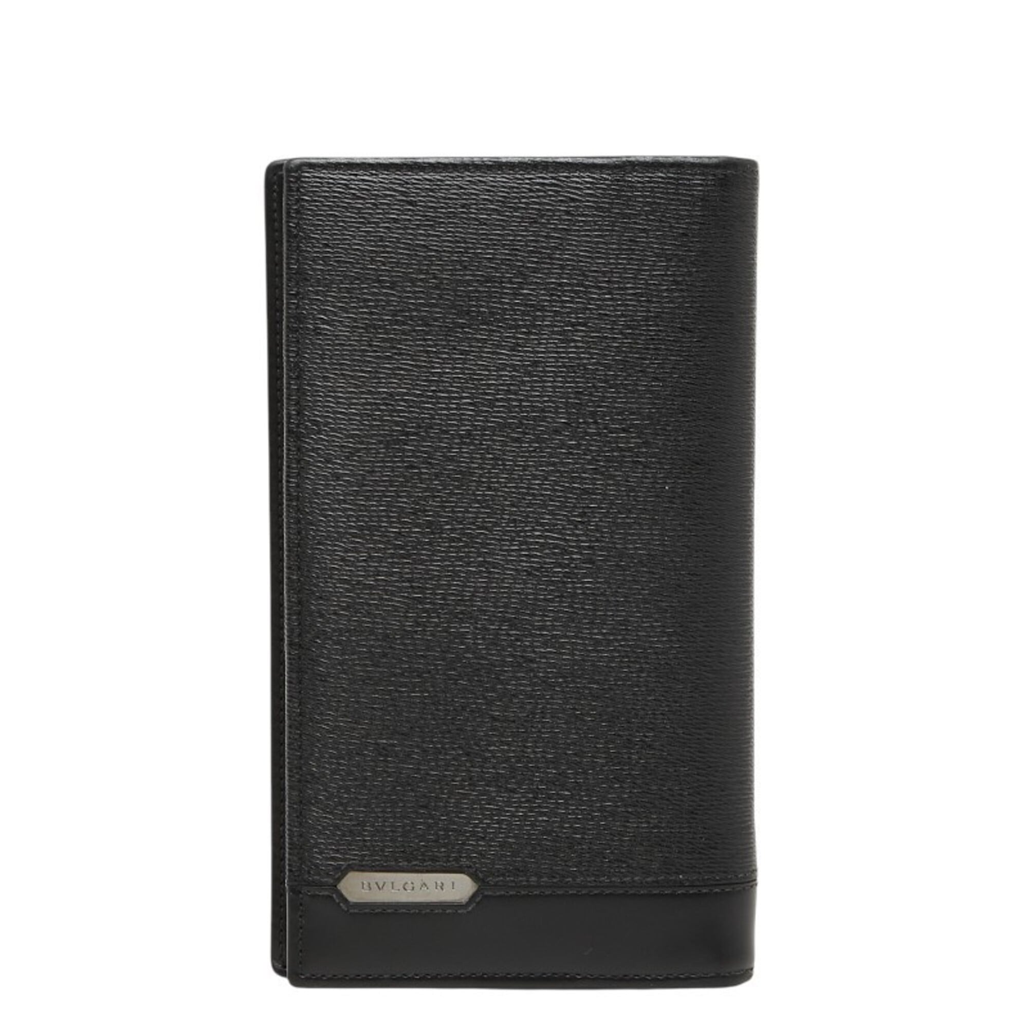 Bvlgari Black Leather Long Wallet (Bi-Fold) (Pre-Owned)