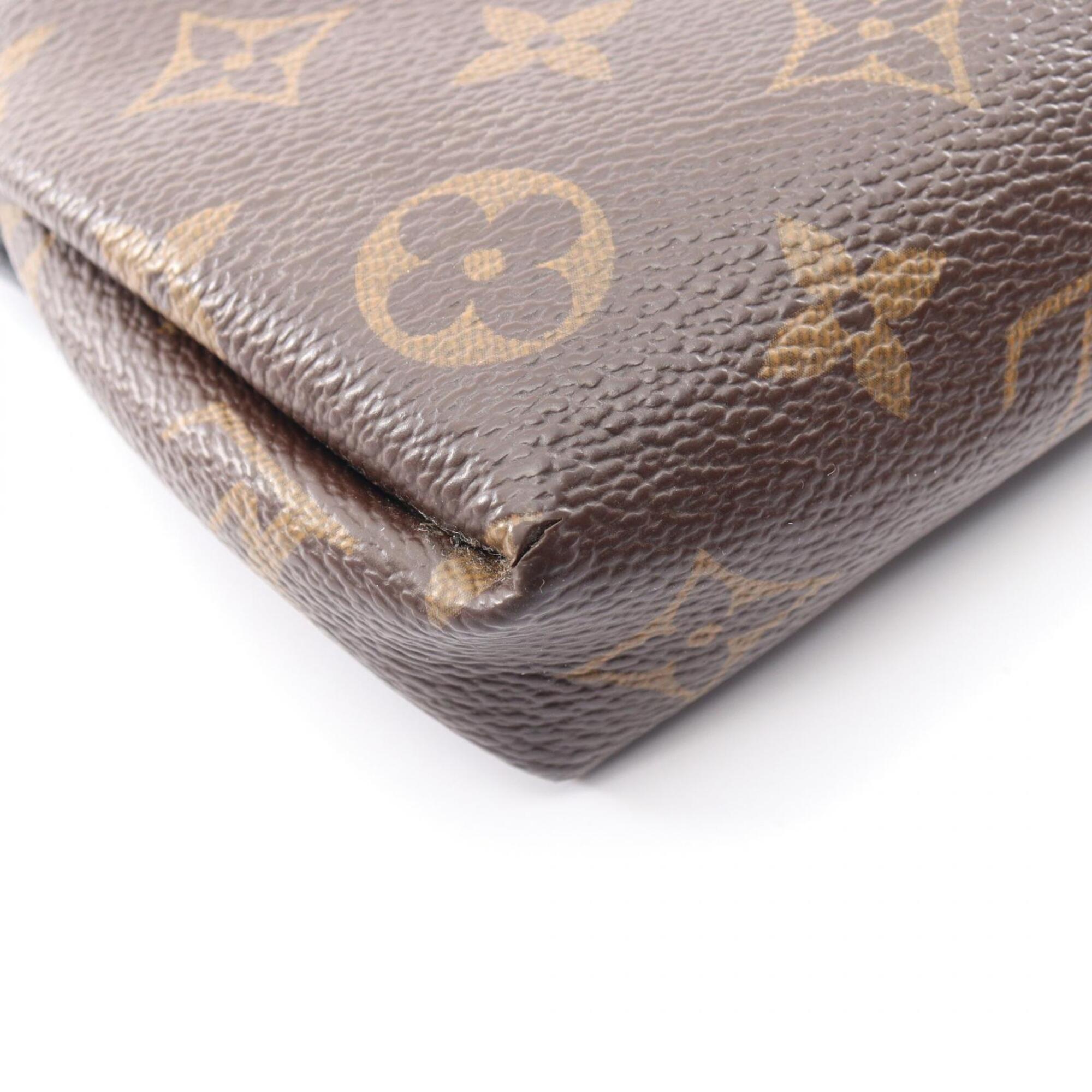 Louis Vuitton Black Brown Pvc Leather Handbag (Pre-Owned)