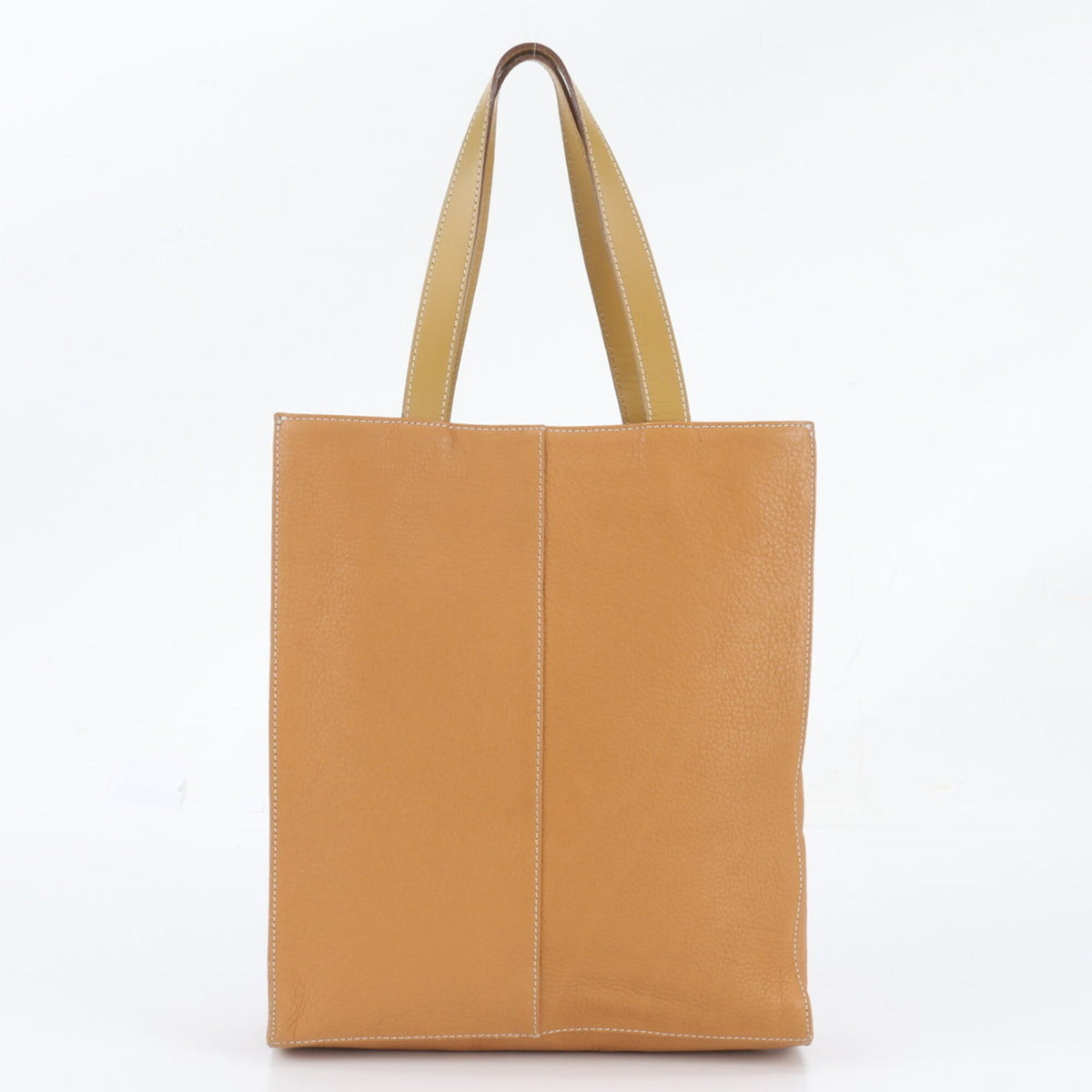 Burberry Camel Leather Handbag Shoulder Bag Tote Bag (Pre-Owned)