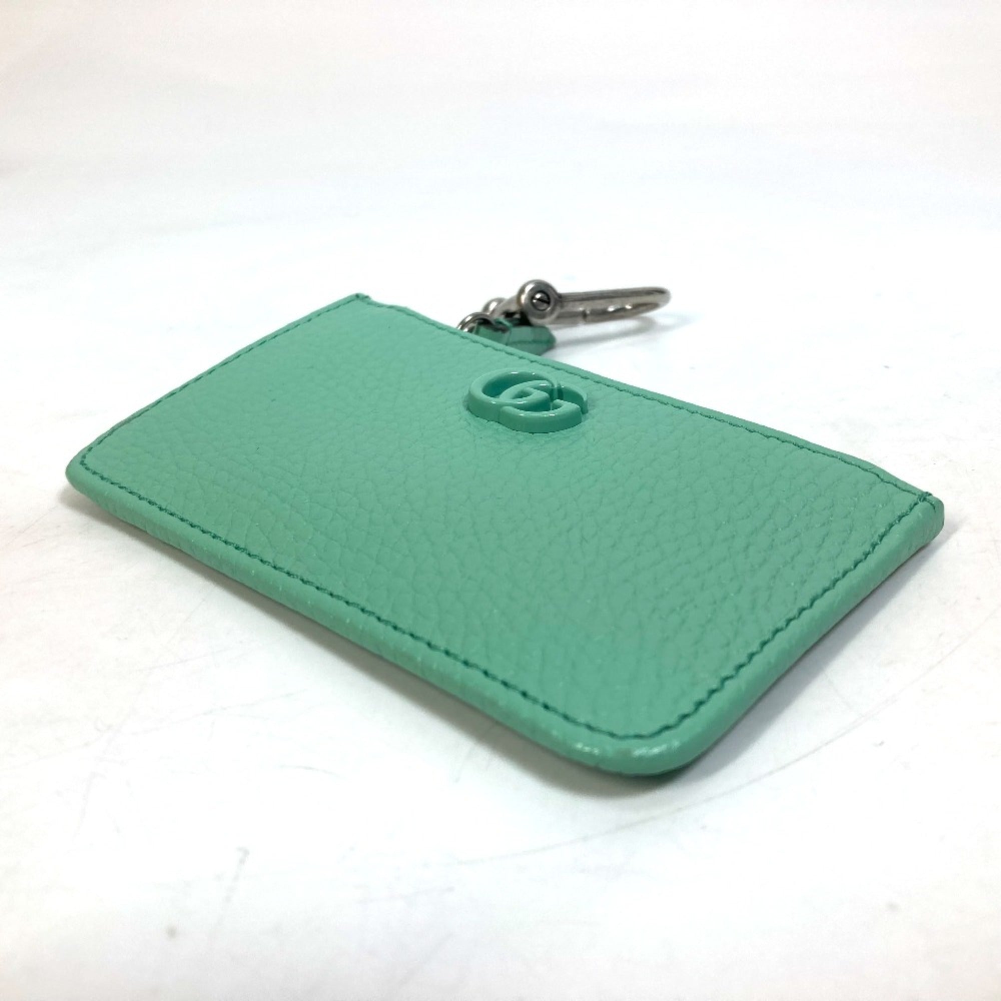 Gucci Green Leather Coin Purse/Coin Case (Pre-Owned)