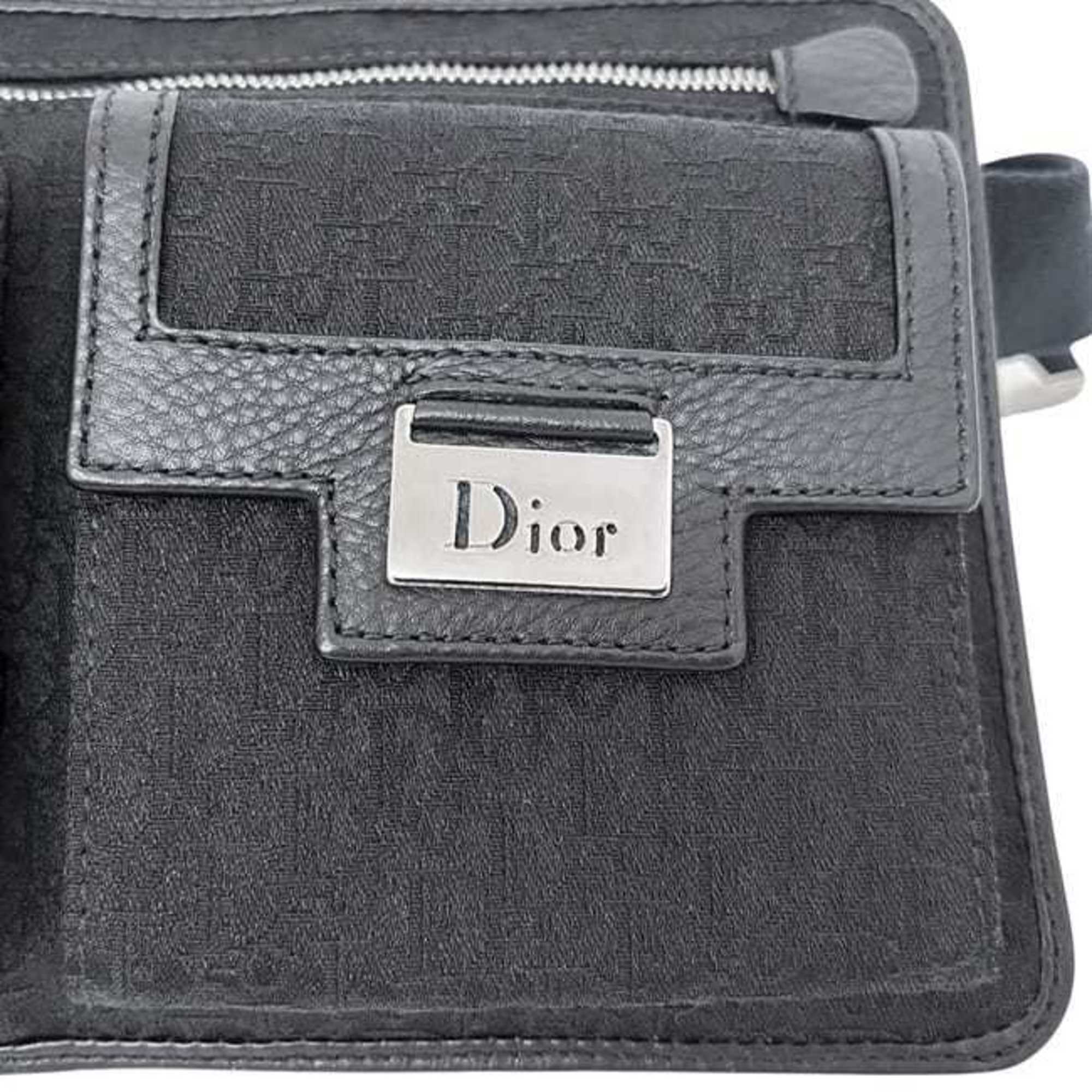 Christian Dior Black Canvas Leather Fanny Pack (Pre-Owned)