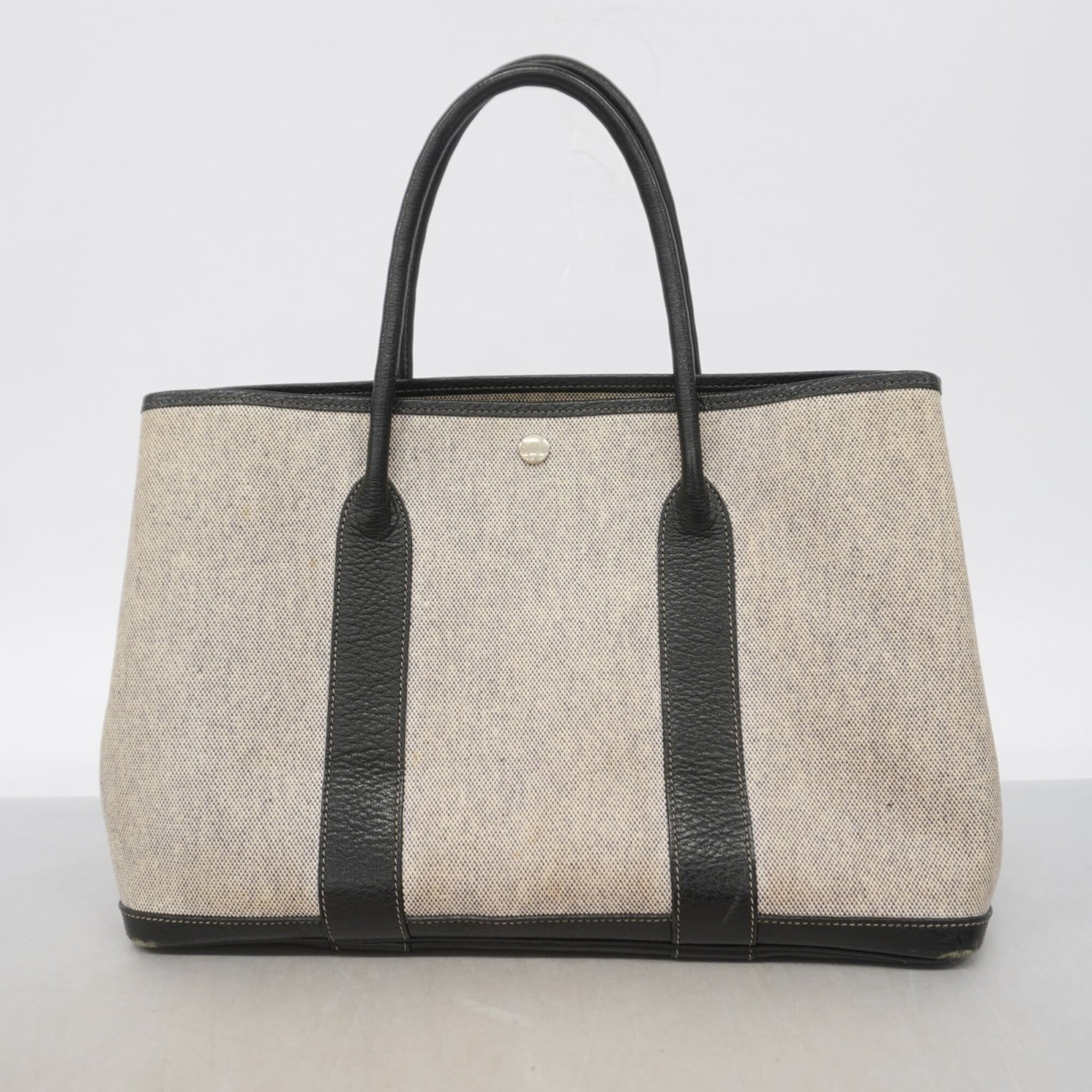 Hermes Black Toile H Tote Bag (Pre-Owned)