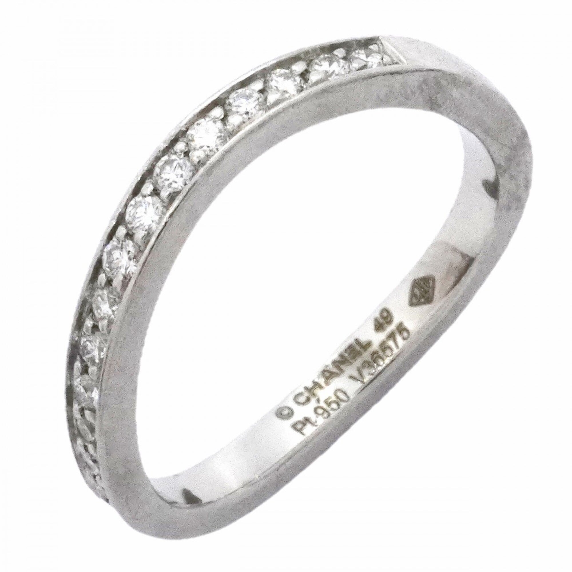 Chanel Platinum 950 Band Ring (Pre-Owned)