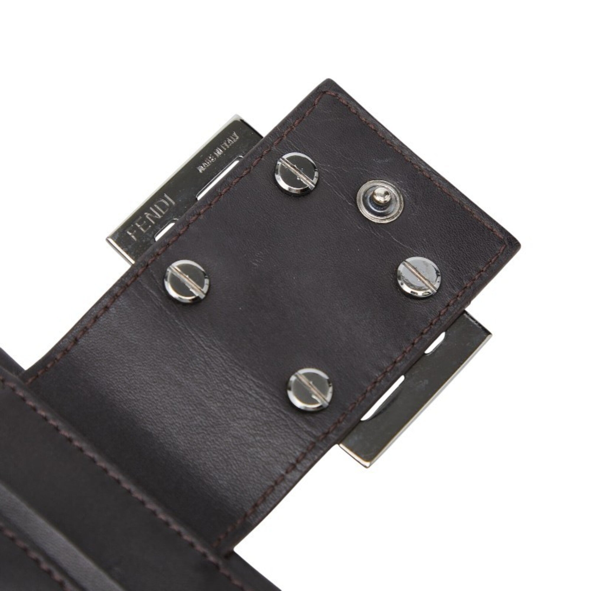 Fendi Brown Canvas Leather Long Wallet (Bi-Fold) (Pre-Owned)