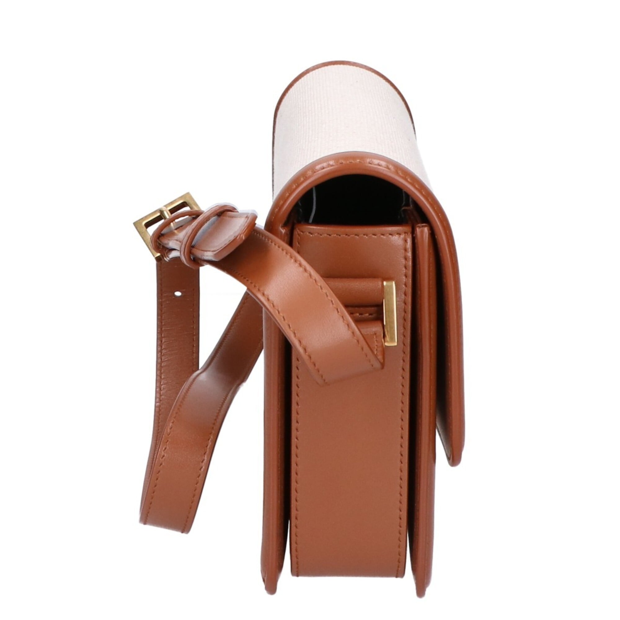 Saint Laurent Brown Canvas Shoulder Bag (Pre-Owned)