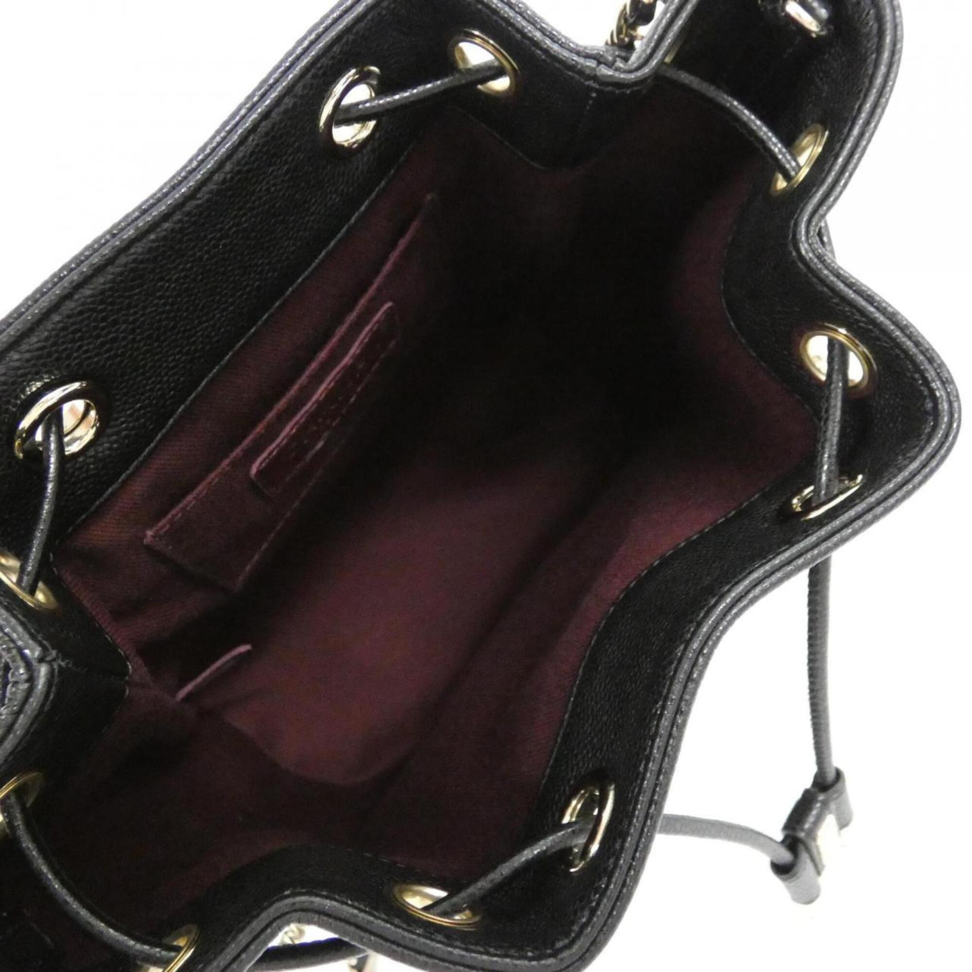 Chanel Black Grained Calfskin Shoulder Bag (Pre-Owned)