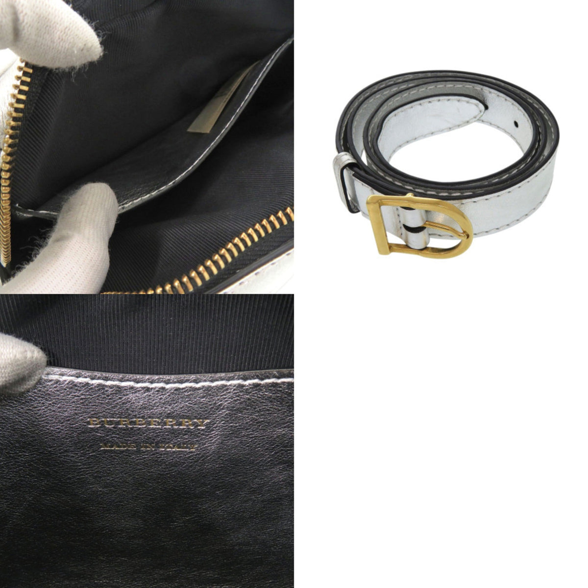 Burberry Beige Cotton Fanny Pack Sling Bag (Pre-Owned)