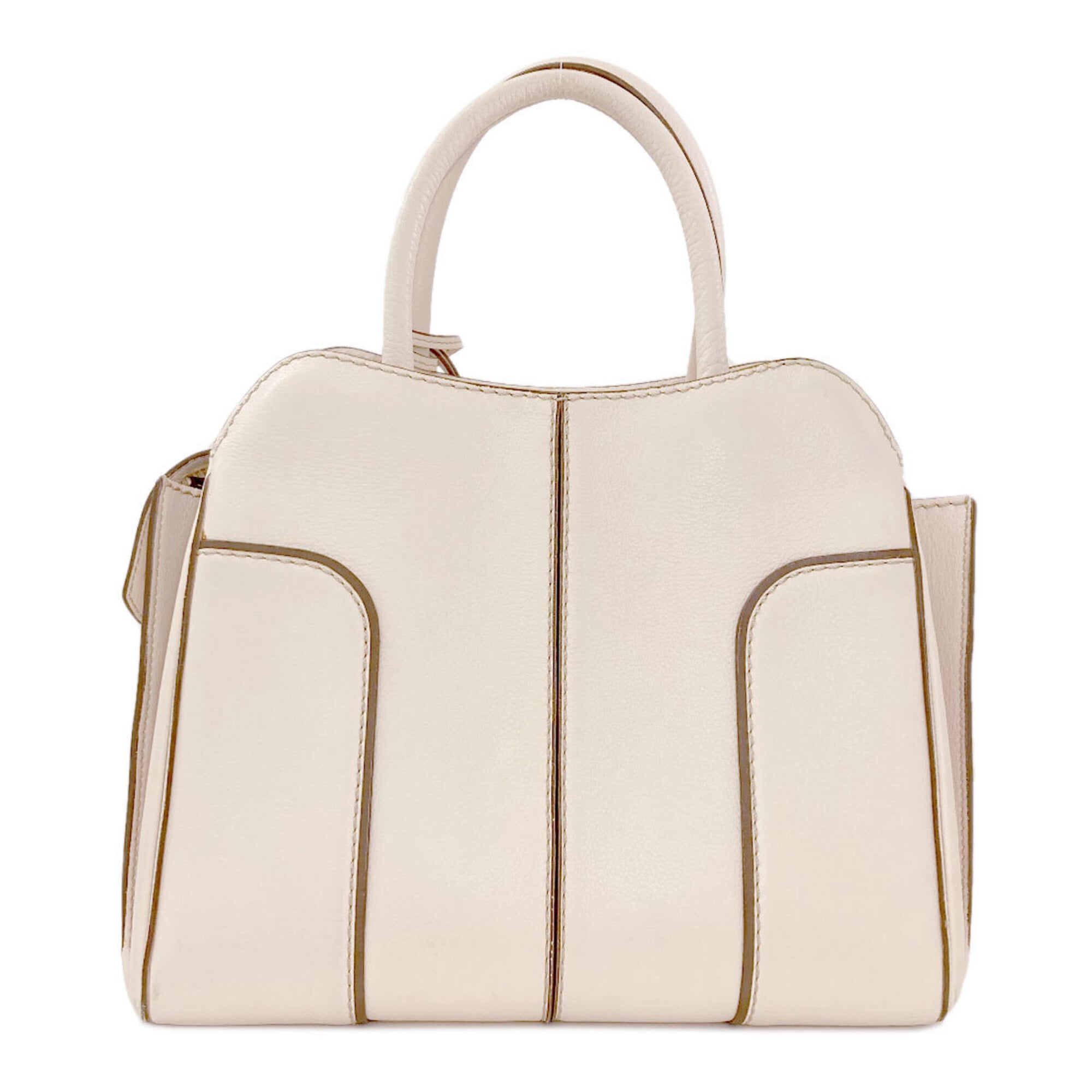 Tod's White Leather Tote Bag (Pre-Owned)
