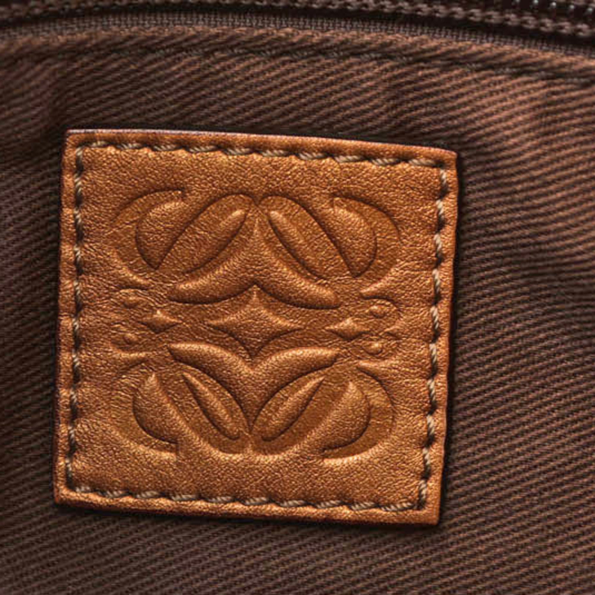 Loewe Bronze Leather Handbag Shoulder Bag (Pre-Owned)