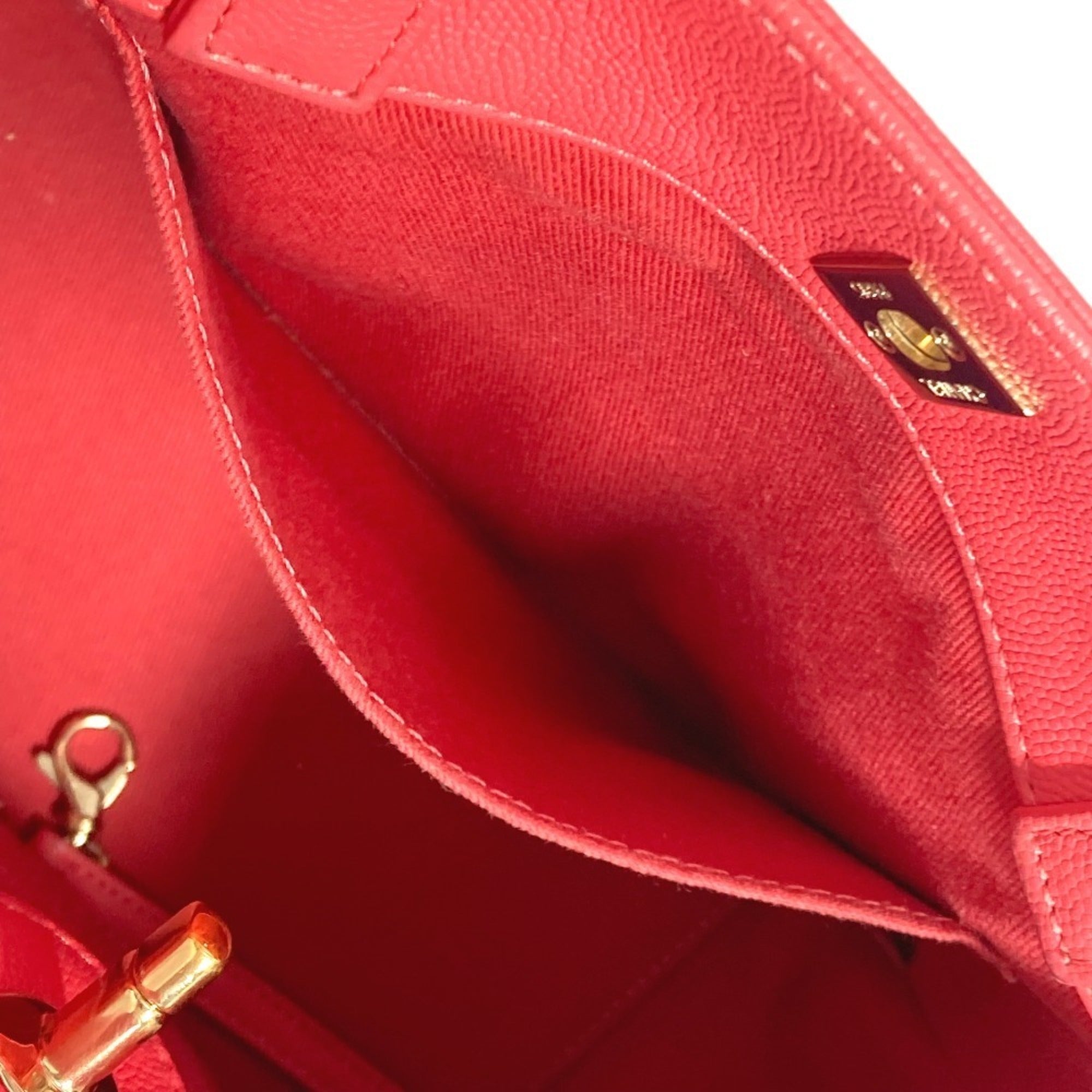 Chanel Pink Grained Calfskin Shoulder Bag Tote Bag (Pre-Owned)