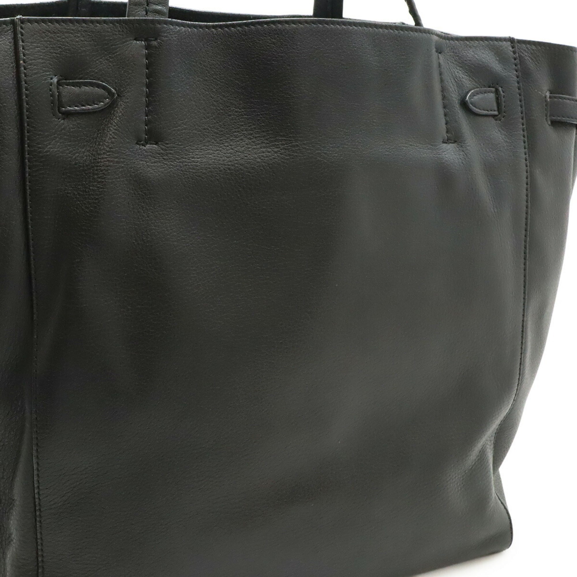 Celine Black Leather Shoulder Bag Tote Bag (Pre-Owned)
