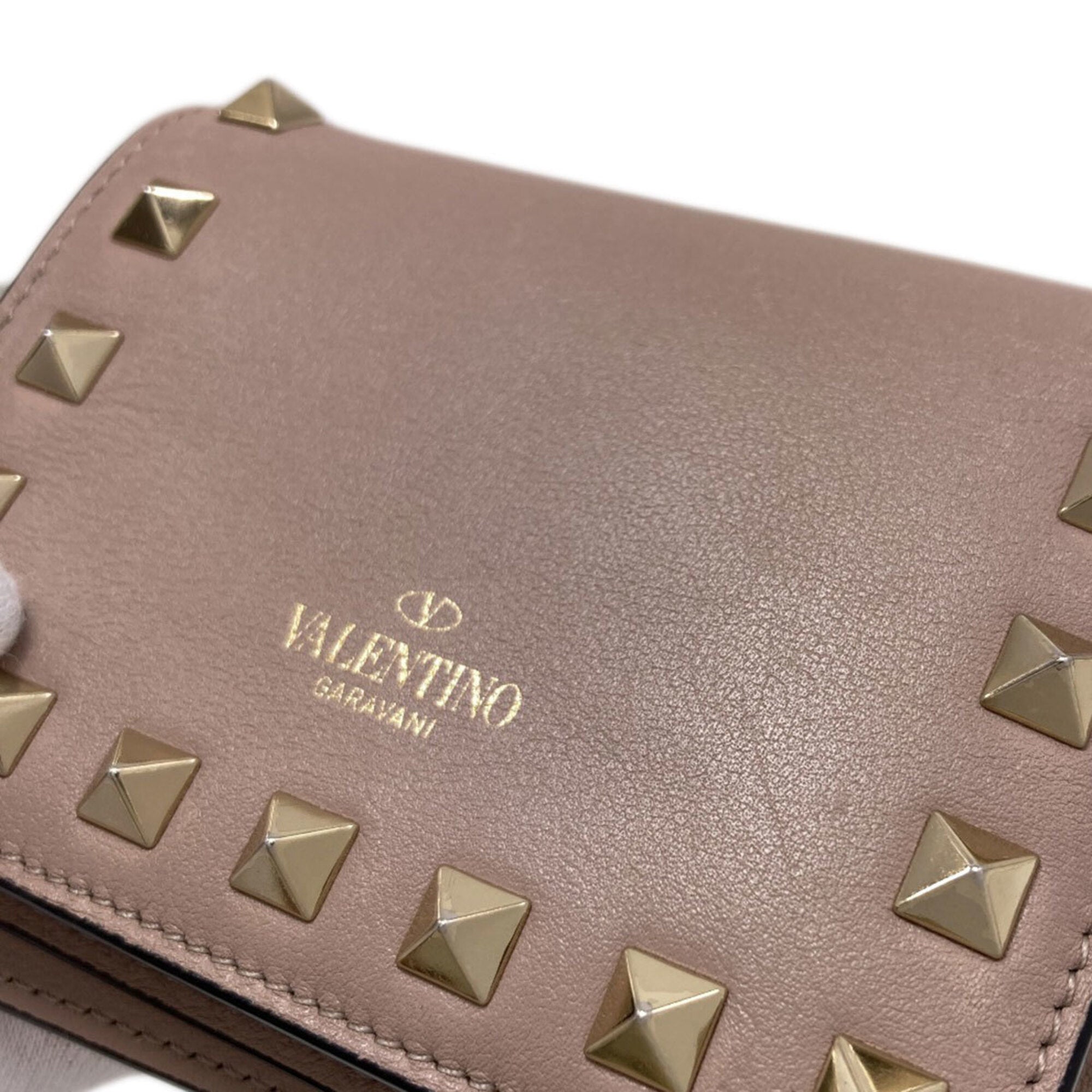 Valentino Beige Leather Wallet (Bi-Fold) (Pre-Owned)