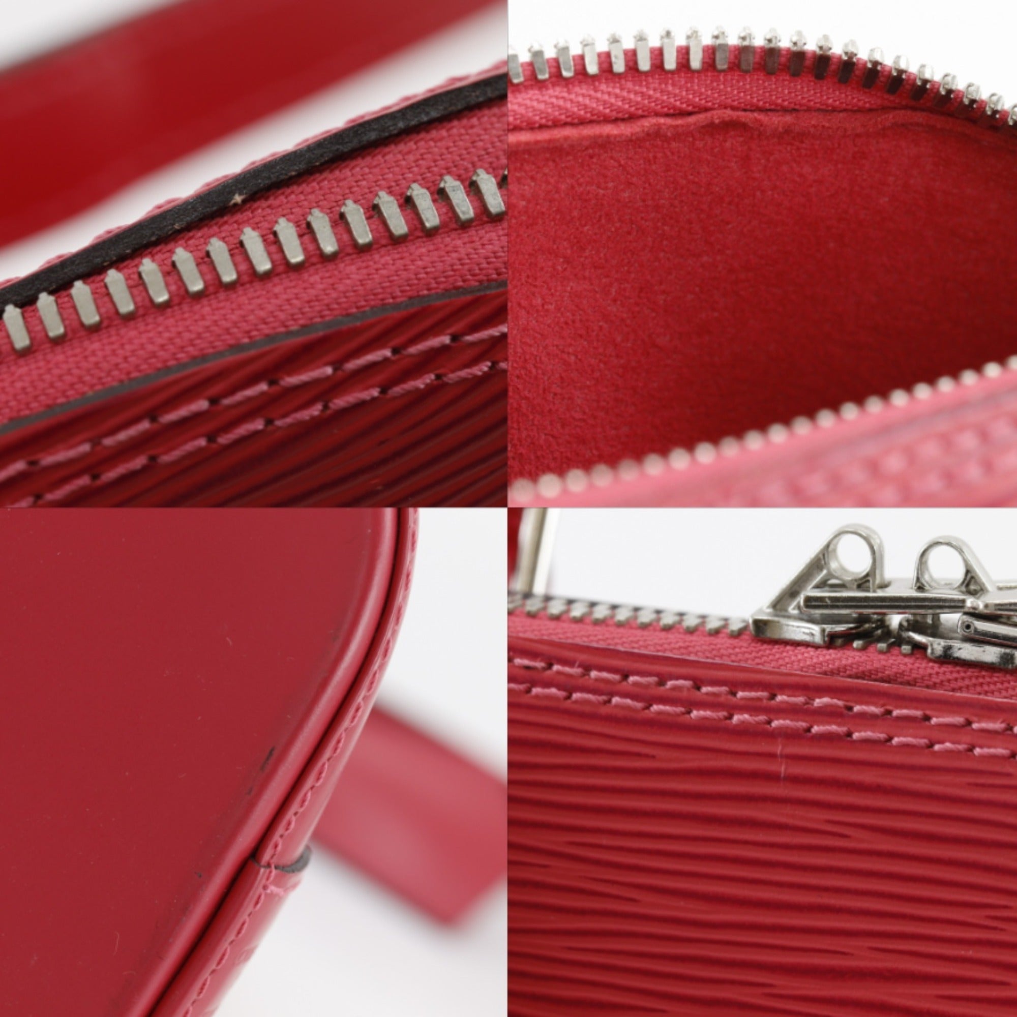 Louis Vuitton Red Color Epi Leather Handbag (Pre-Owned)