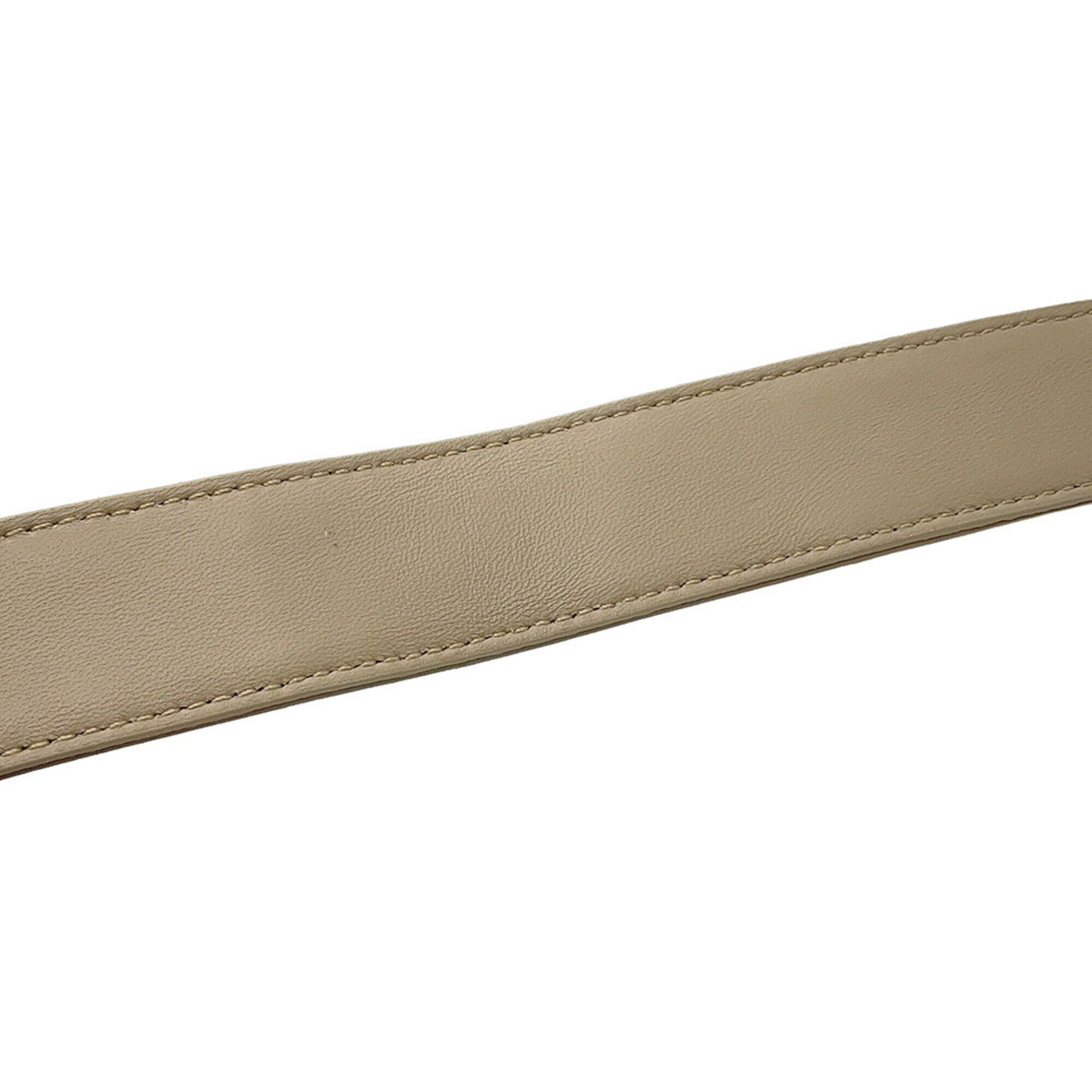 Prada Beige Leather Handbag Shoulder Bag (Pre-Owned)