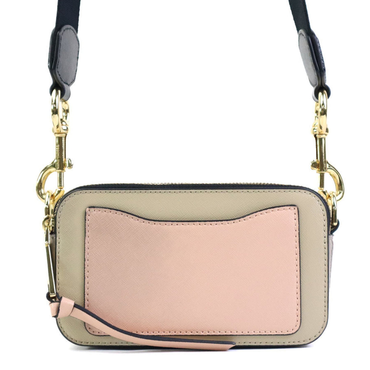 Marc Jacobs Beige Gray Pink Coated Canvas Shoulder Bag (Pre-Owned)