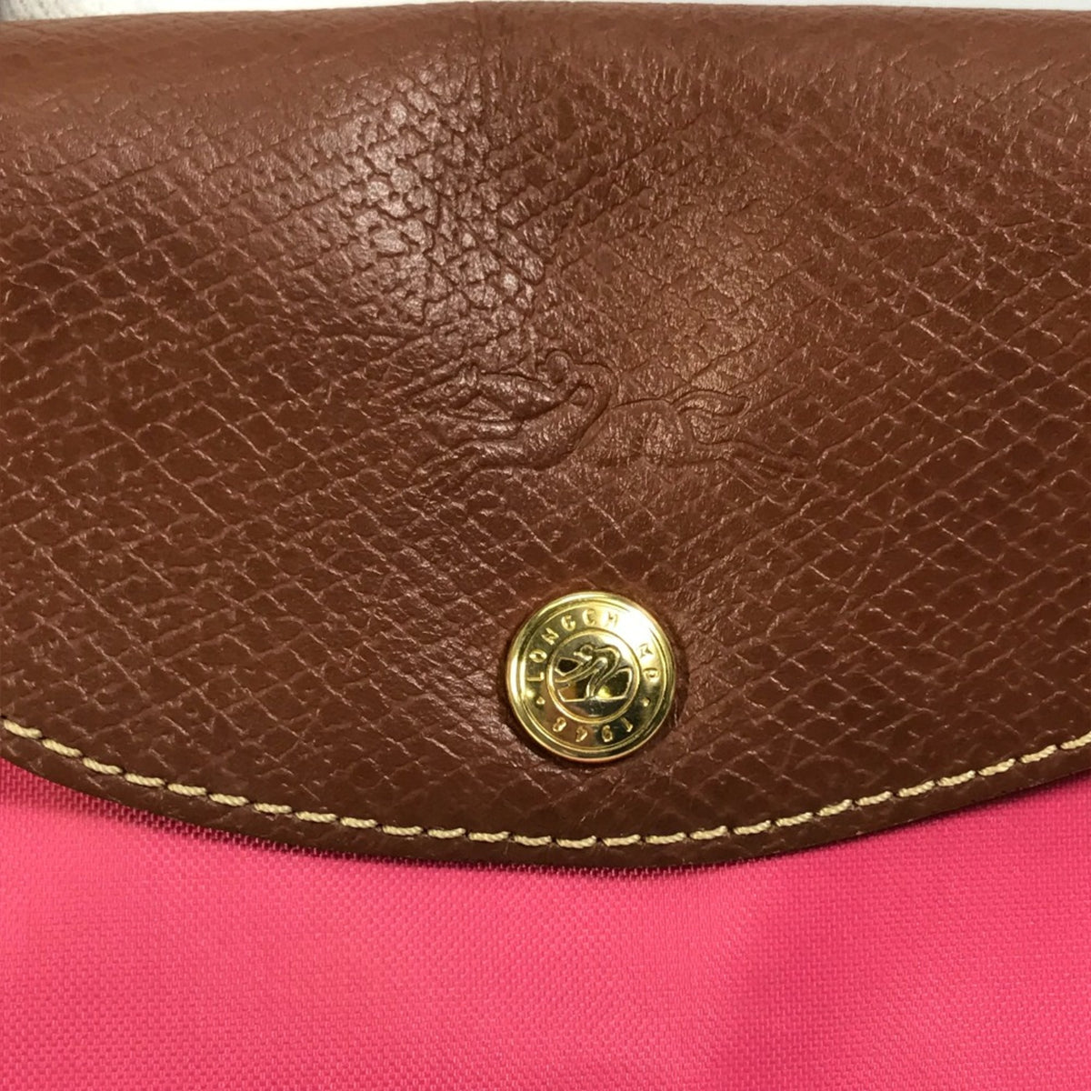 Longchamp Pink Cloth Tote Bag (Pre-Owned)