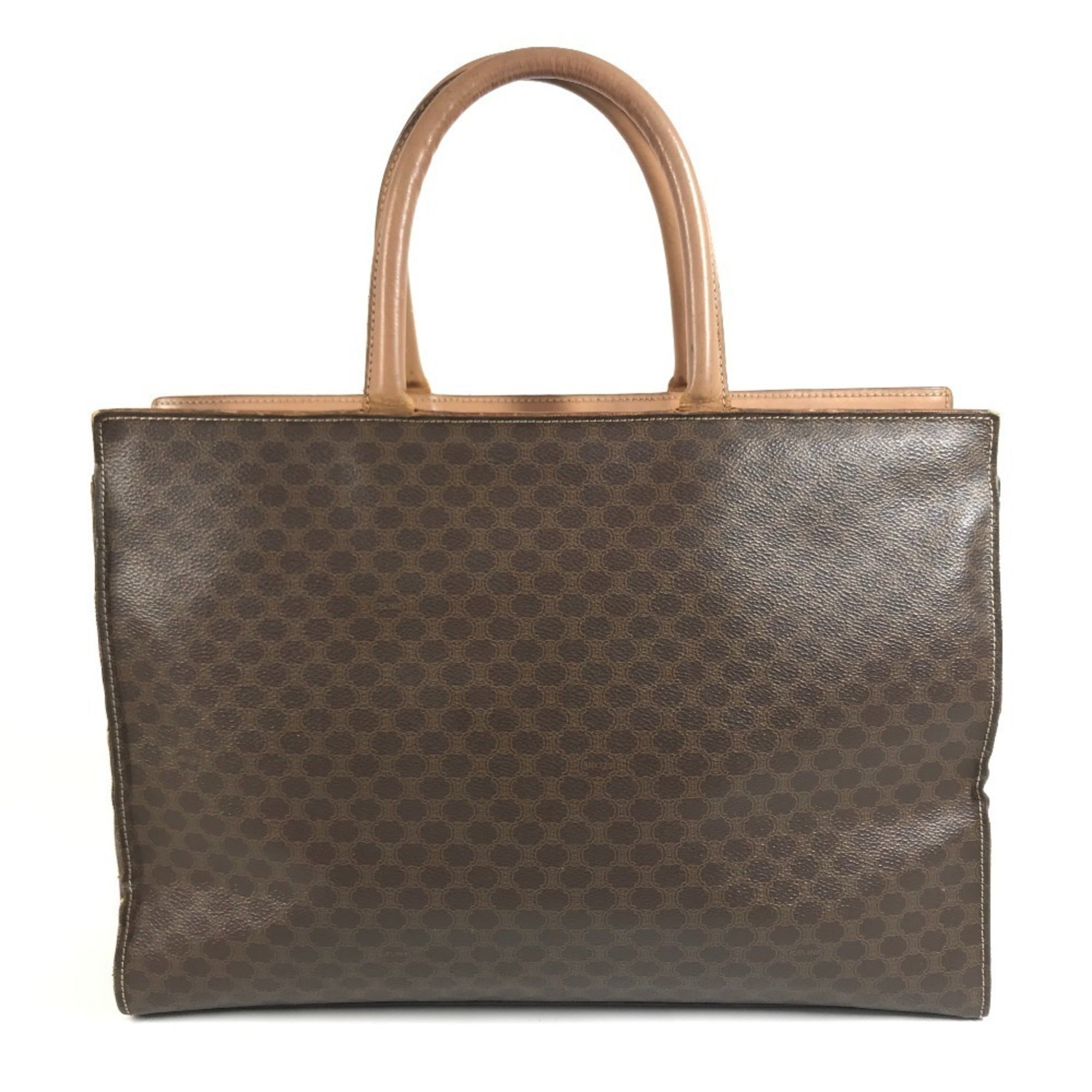 Celine Brown Leather Handbag Tote Bag (Pre-Owned)