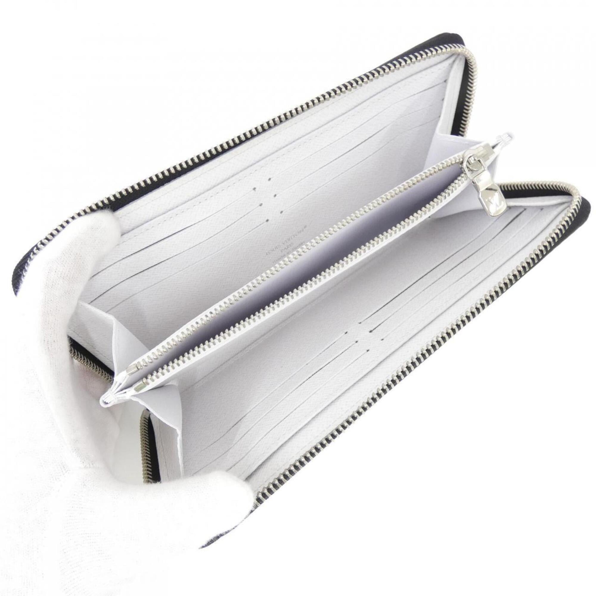 Louis Vuitton White Coated Canvas Leather Long Wallet (Bi-Fold) (Pre-Owned)