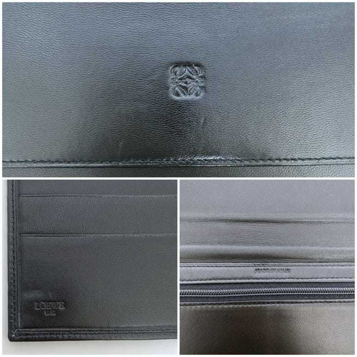 Loewe Black Nappa Leather Leather Wallet (Tri-Fold) (Pre-Owned)