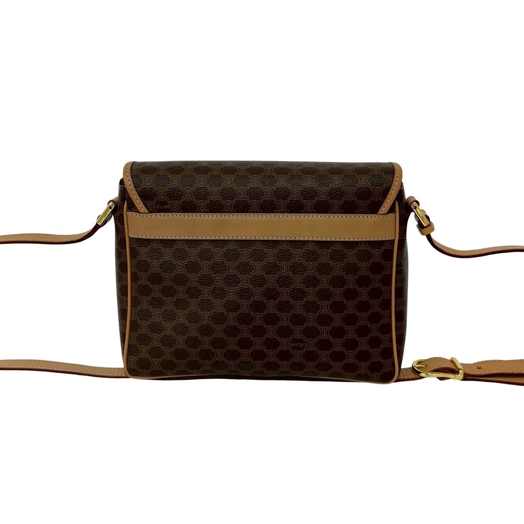Celine Brown Leather Pvc Pochette Shoulder Bag (Pre-Owned)
