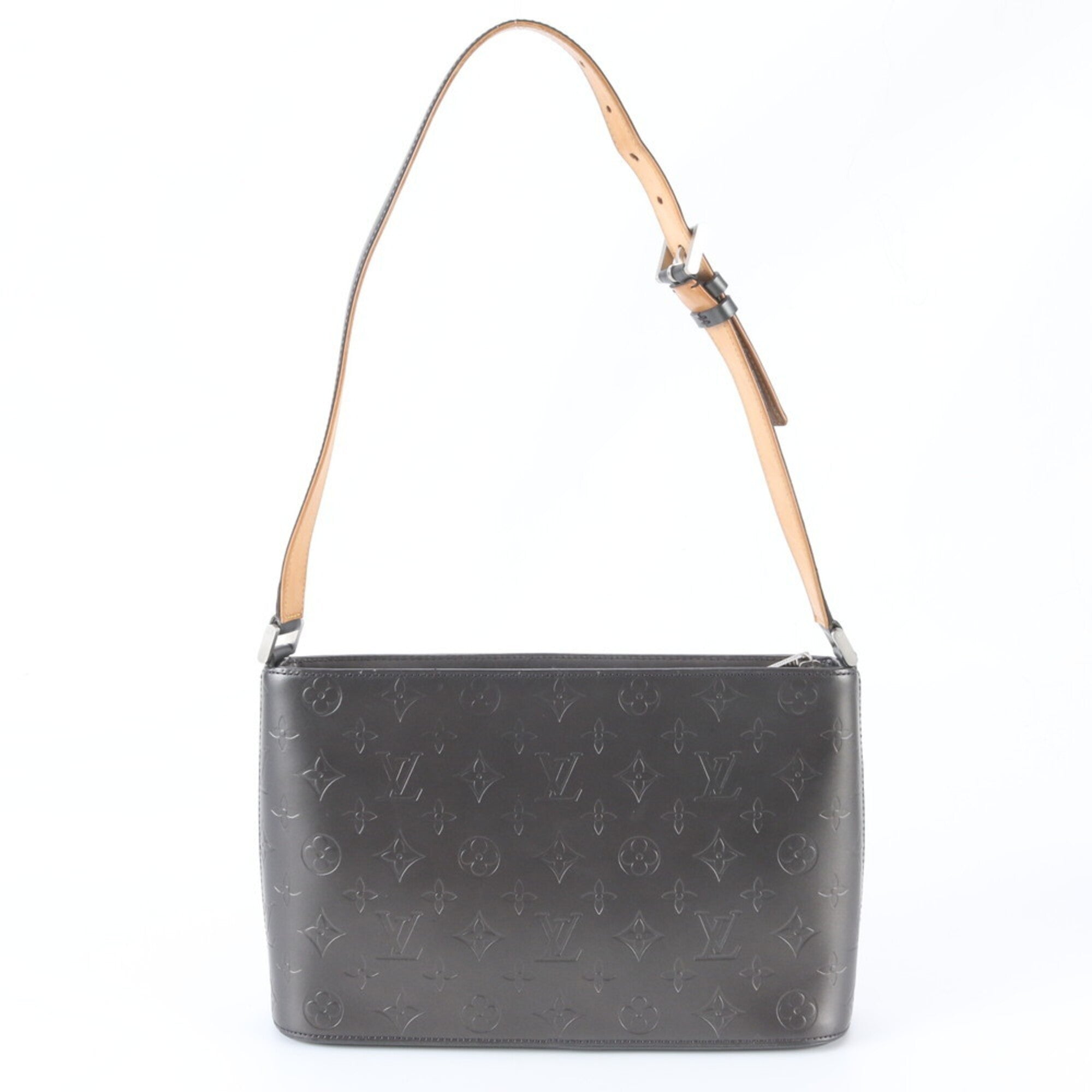 Louis Vuitton Monogram Mat Noir Leather Handbag Shoulder Bag (Pre-Owned)