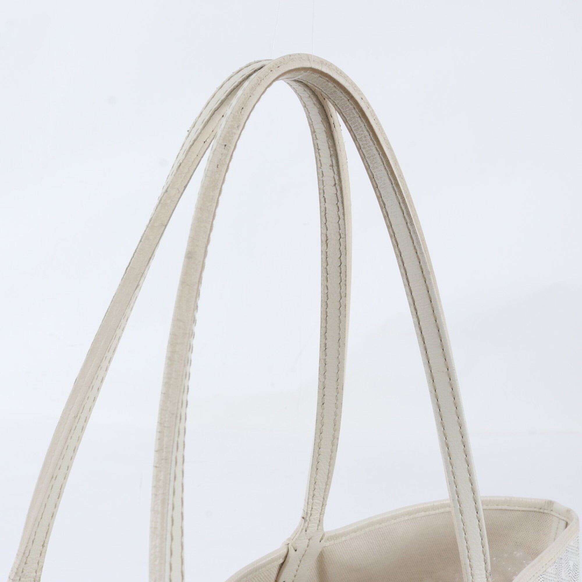 Goyard White Leather Handbag Shoulder Bag Tote Bag (Pre-Owned)