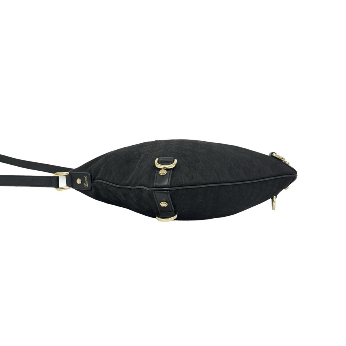 Gucci Black Canvas Leather Crossbody Bag Pochette Shoulder Bag (Pre-Owned)